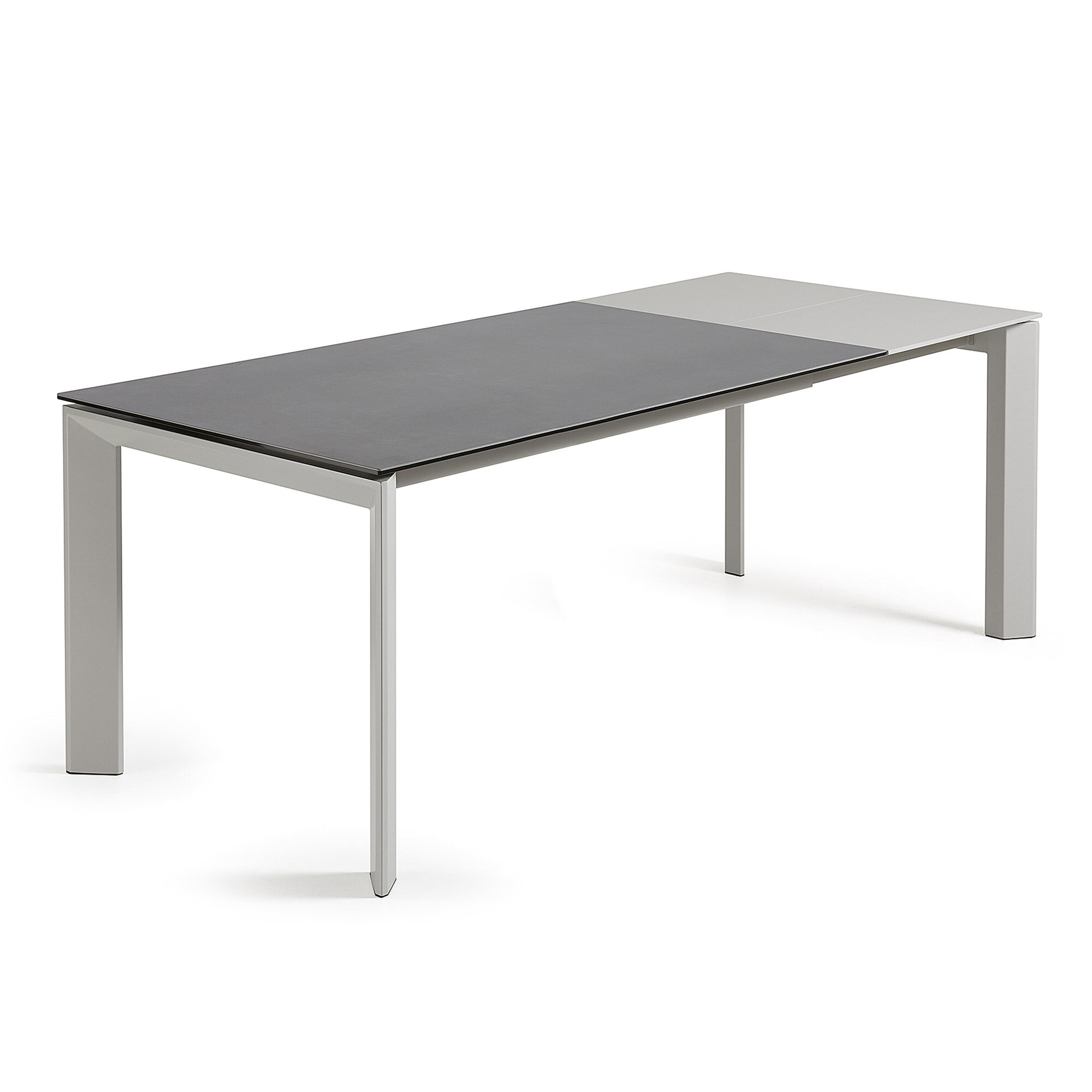 Kave Home Uitschuifbare Eettafel 'Axis' 160 - 220 x 90cm, kleur Grijs
