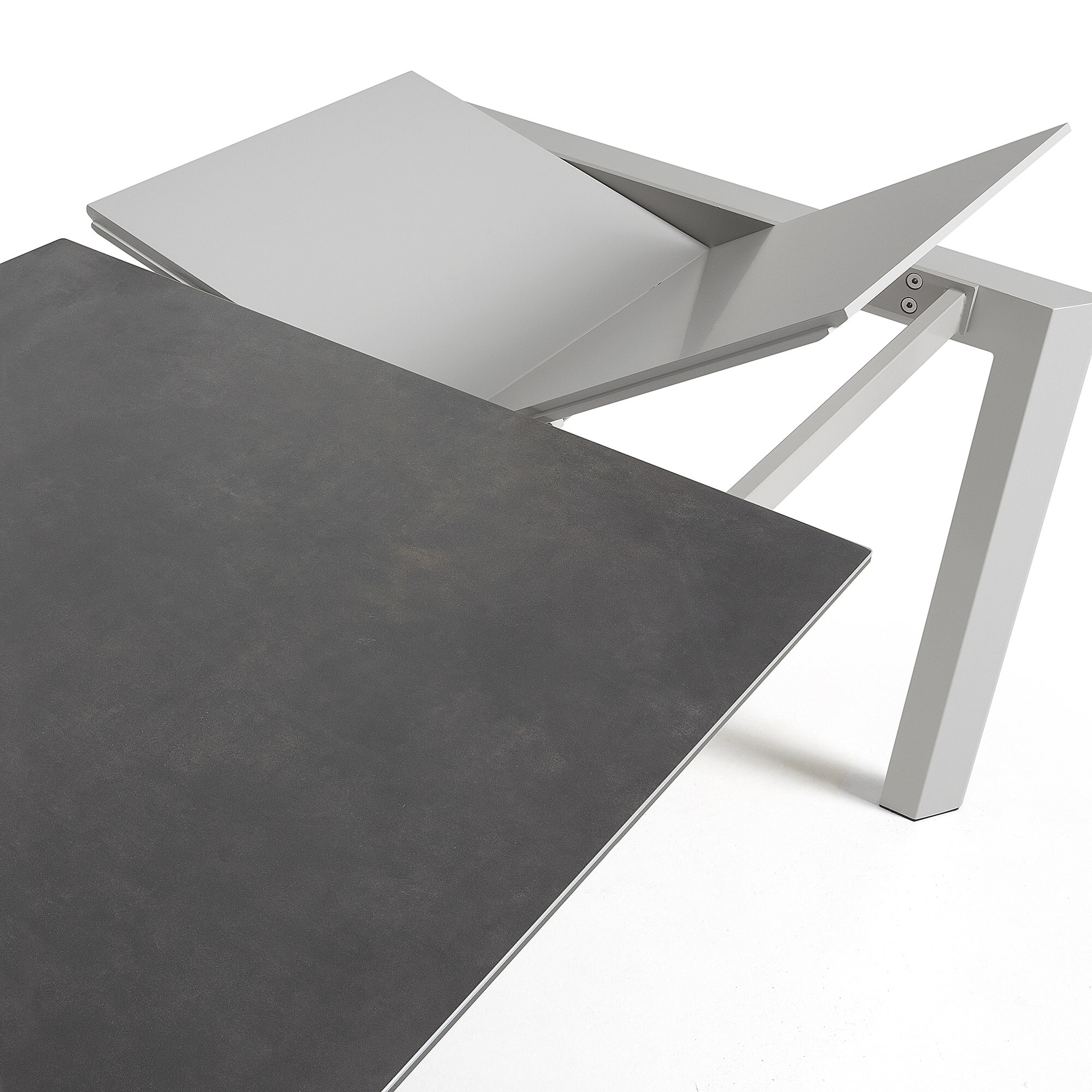 Kave Home Uitschuifbare Eettafel 'Axis' 160 - 220 x 90cm, kleur Grijs
