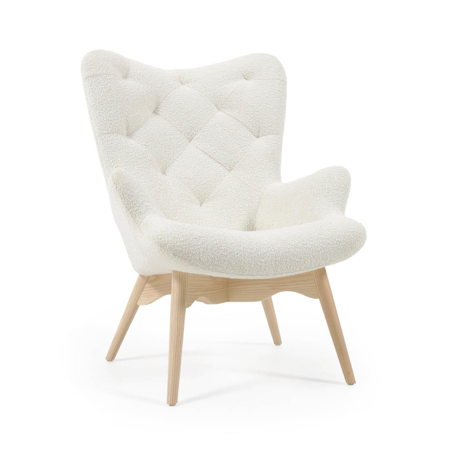 Kave Home Fauteuil 'Kody' kleur Wit Kave Home Fauteuil 'Kody' kleur Wit