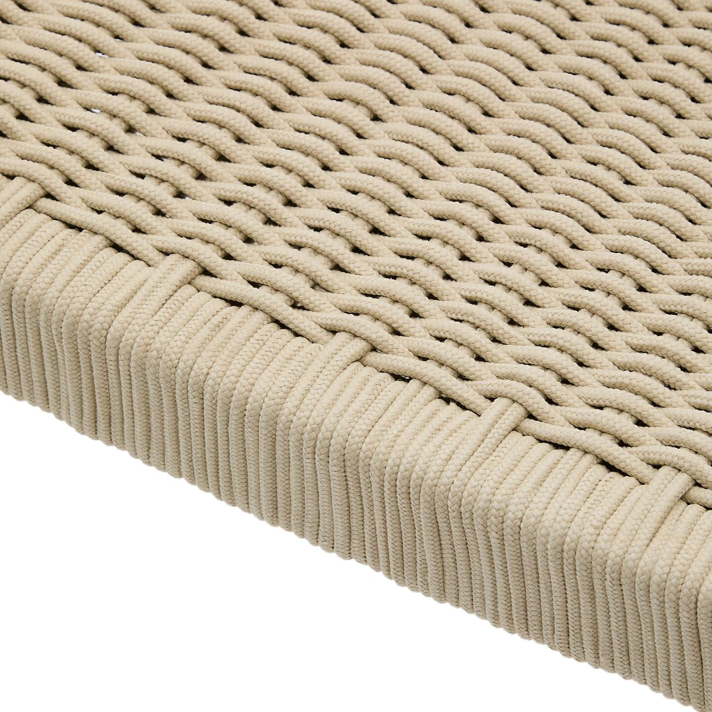 Kave Home Tuin / Eetkamerstoel 'Nina' Acaciahout, kleur Ecru