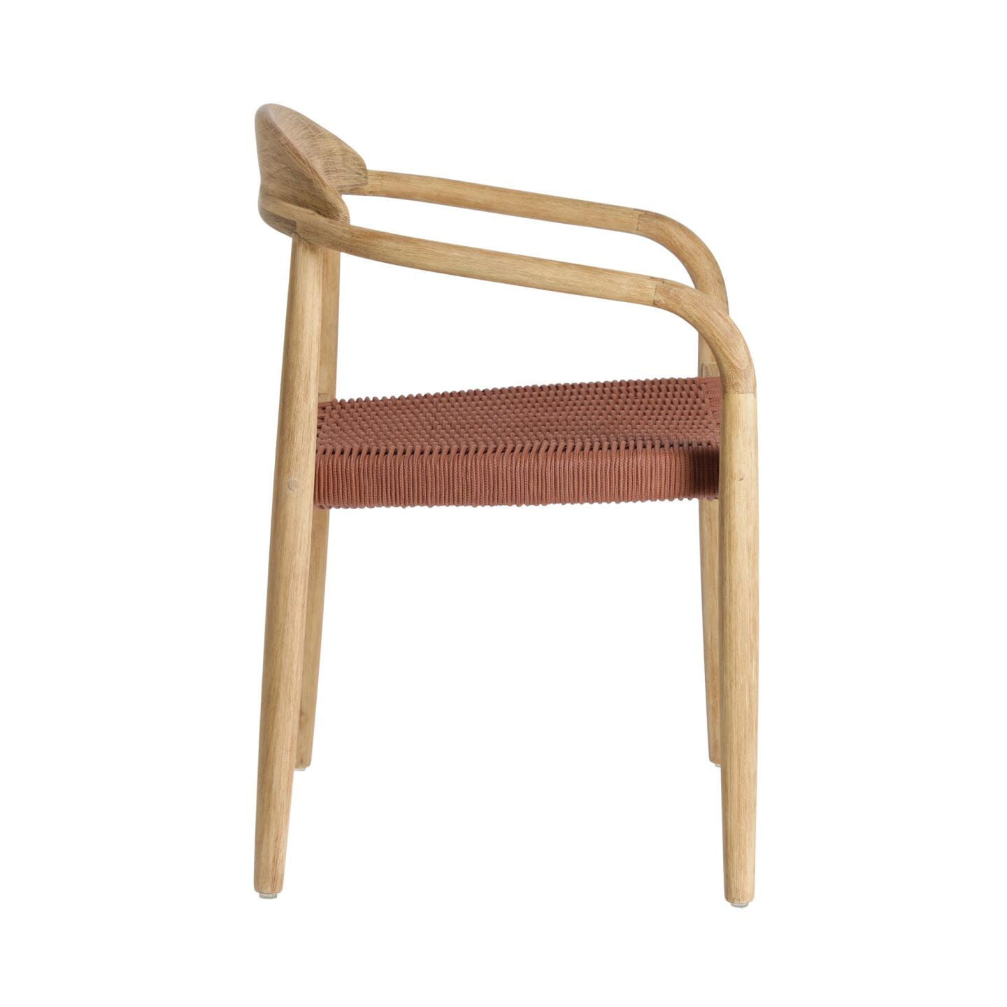 Kave Home Tuin / Eetkamerstoel 'Nina', kleur Terracotta