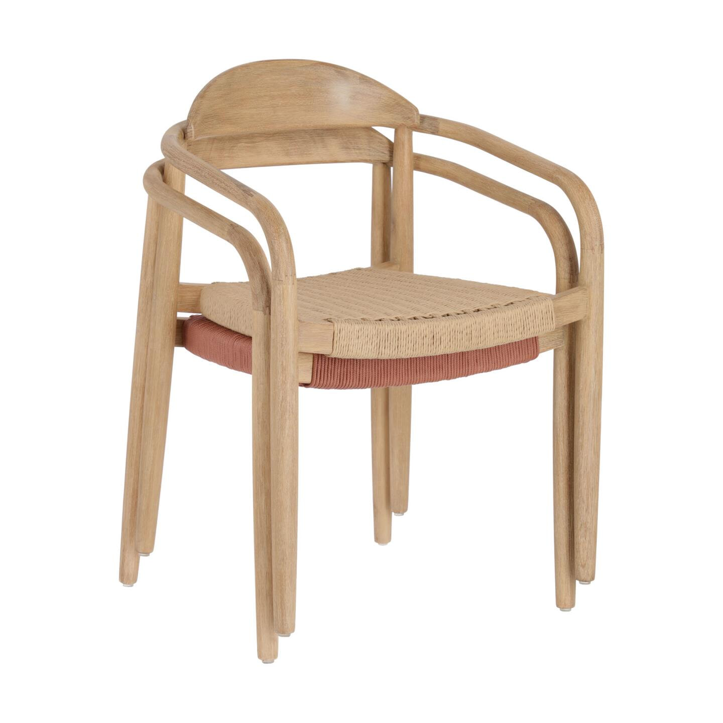 Kave Home Tuin / Eetkamerstoel 'Nina', kleur Terracotta
