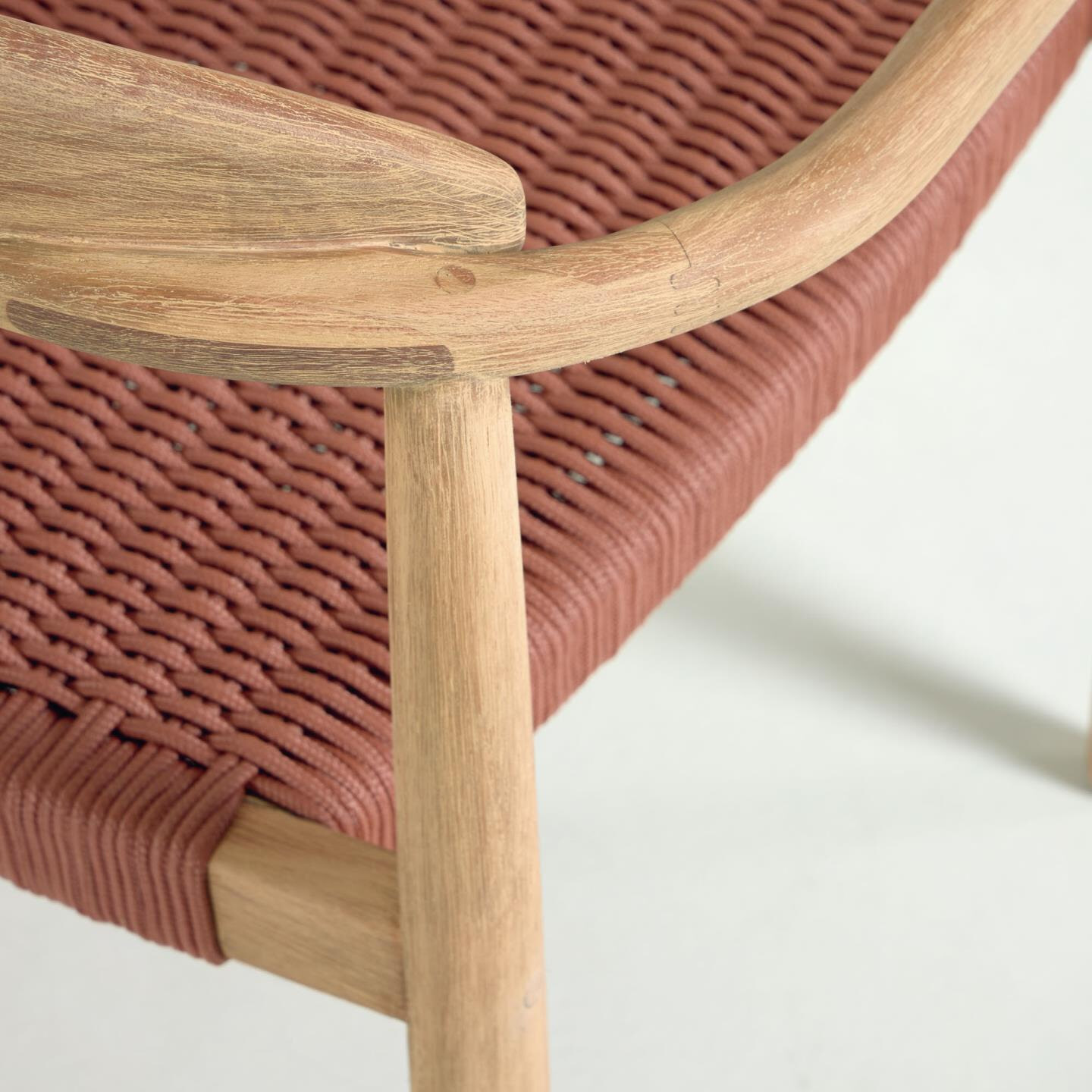 Kave Home Tuin / Eetkamerstoel 'Nina', kleur Terracotta