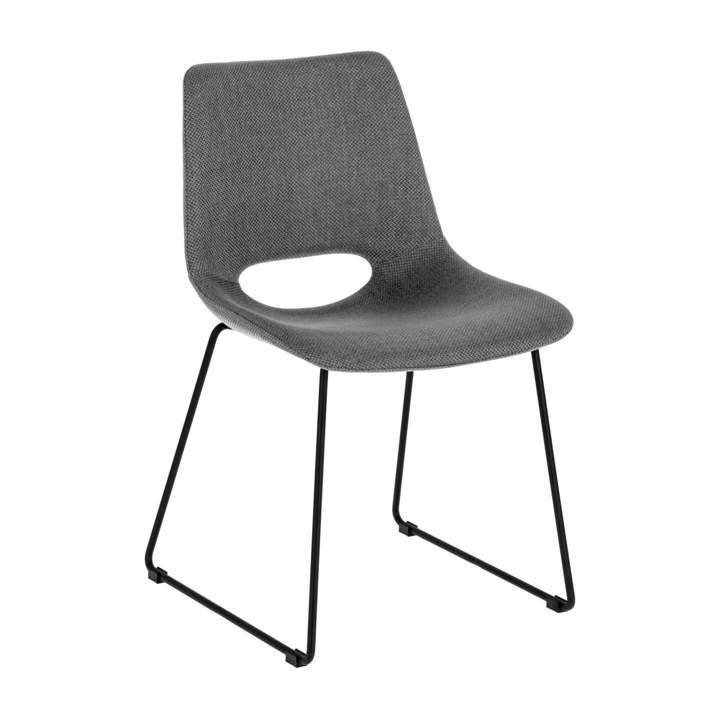 Kave Home Eetkamerstoel 'Zahara', kleur Donkergrijs Kave Home Eetkamerstoel 'Zahara', kleur Donkergrijs