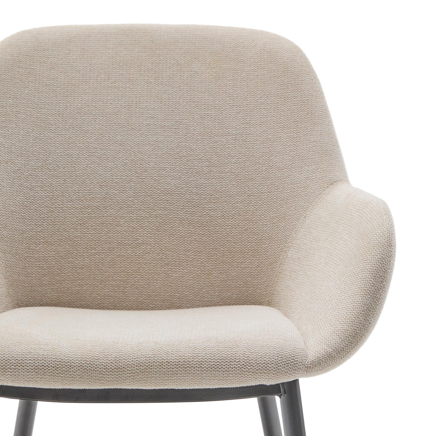 Kave Home Eetkamerstoel 'Konna' kleur Beige