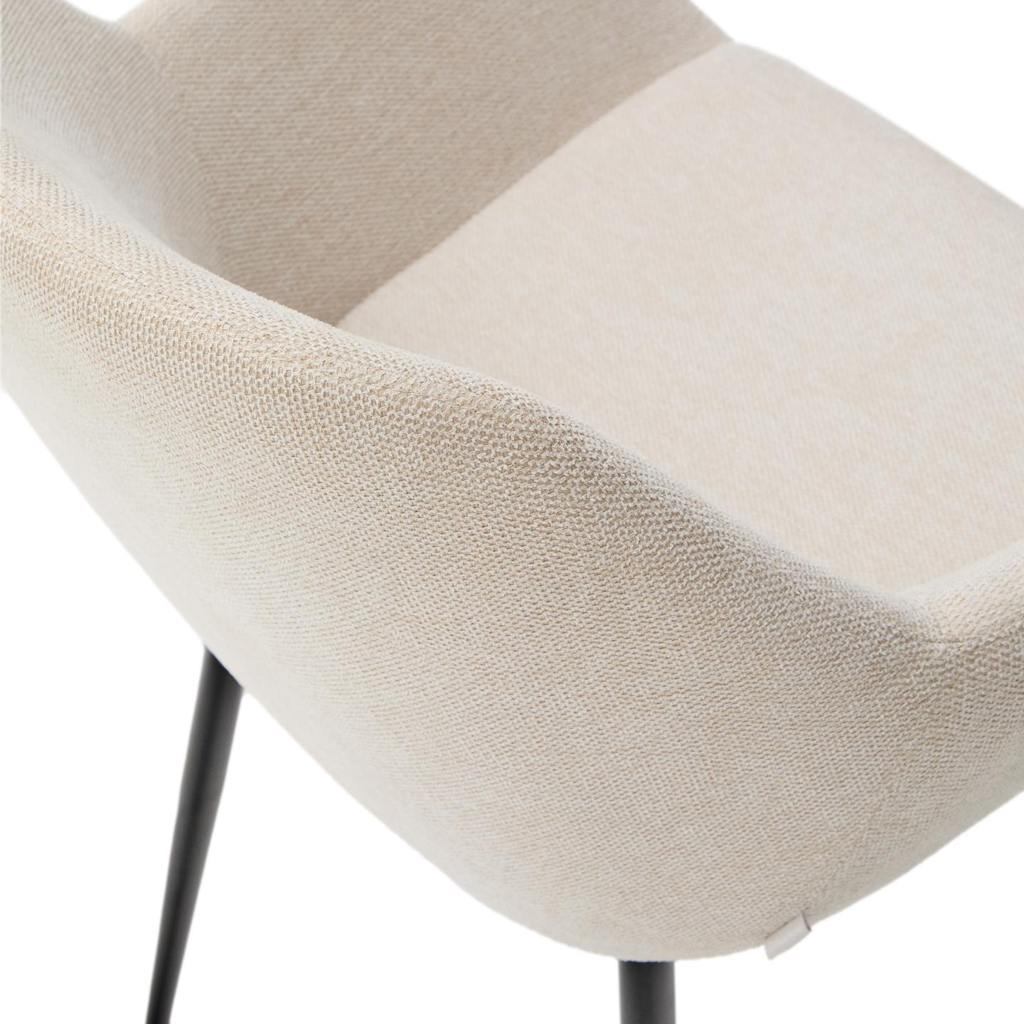 Kave Home Eetkamerstoel 'Konna' kleur Beige
