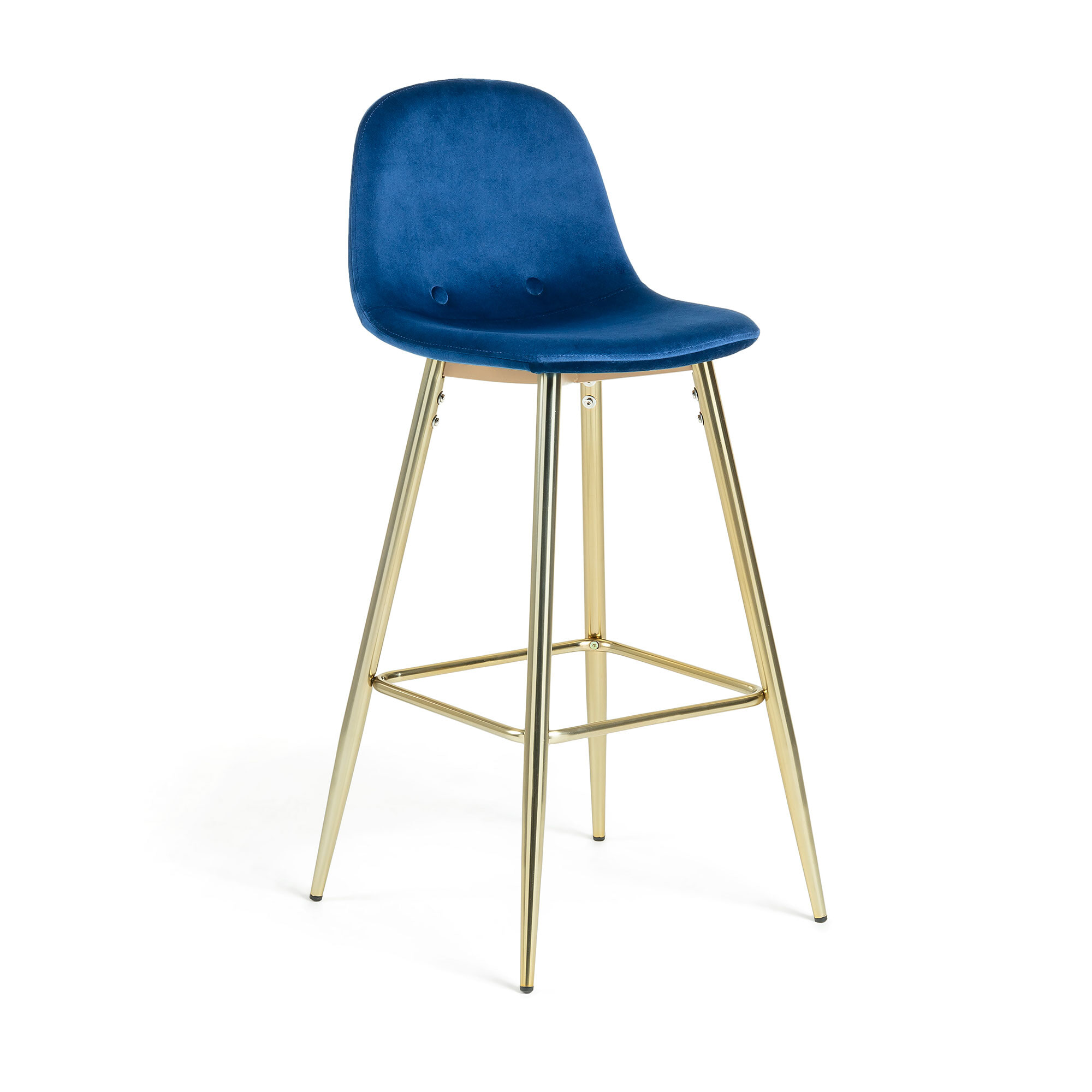 Kave Home Barkruk 'Nolite Gold' (zithoogte 75cm), kleur Donkerblauw Kave Home Barkruk 'Nolite Gold' (zithoogte 75cm), kleur Donkerblauw