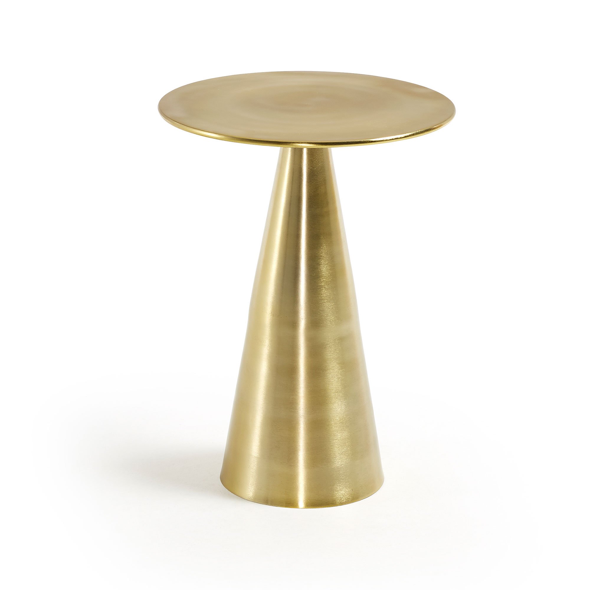 Kave Home Bijzettafel Rhet 39cm - Goud - Rond