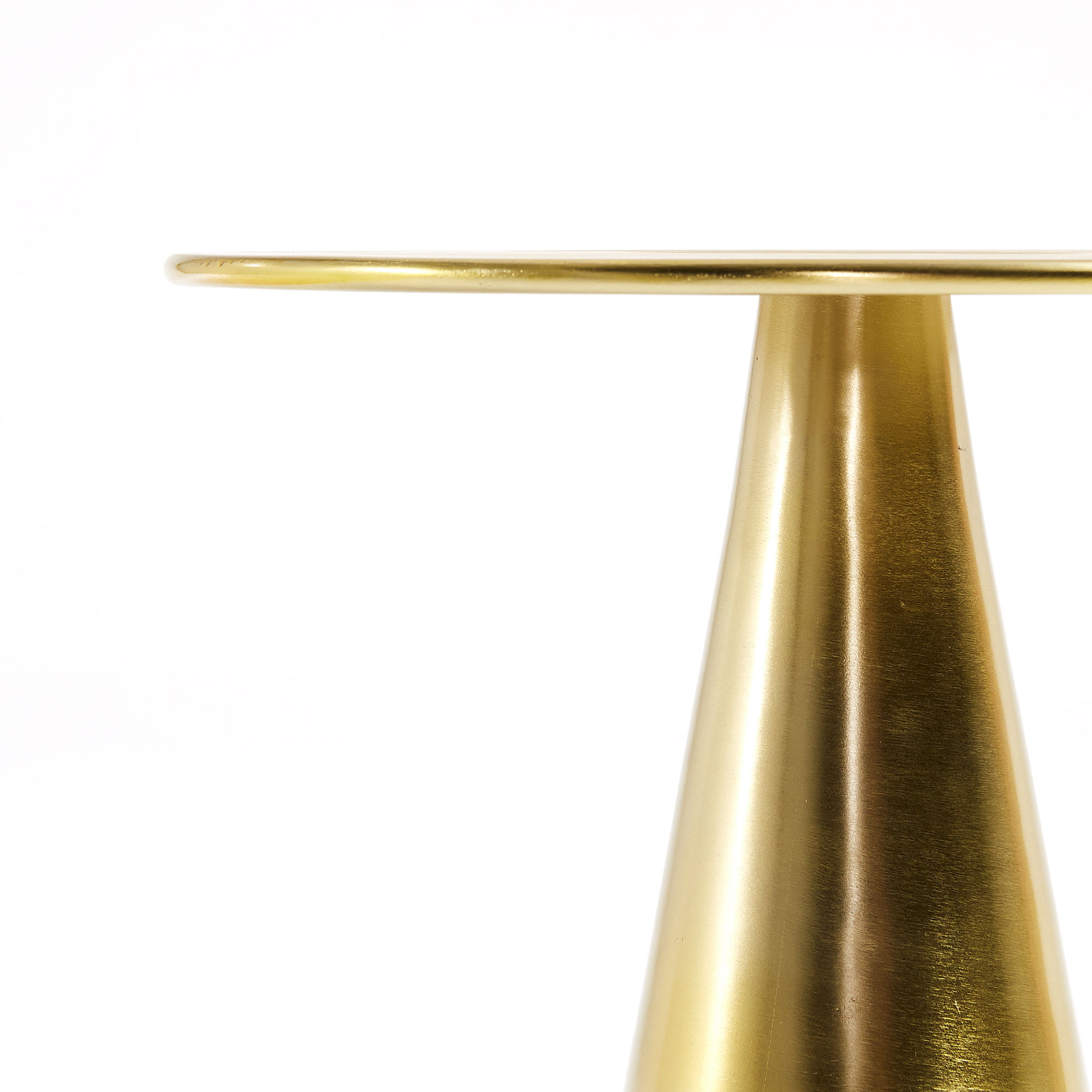 Kave Home Bijzettafel 'Rhet' 39cm, kleur goud