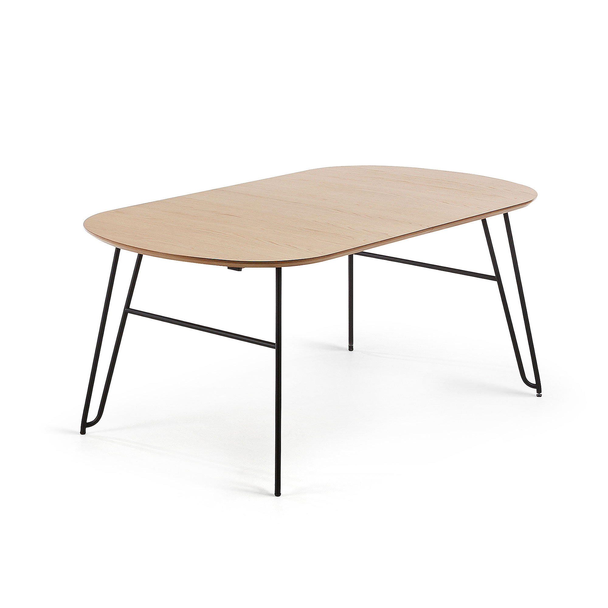 Kave Home Uitschuifbare Ovale Eettafel 'Novac' 140 - 220 x 90cm