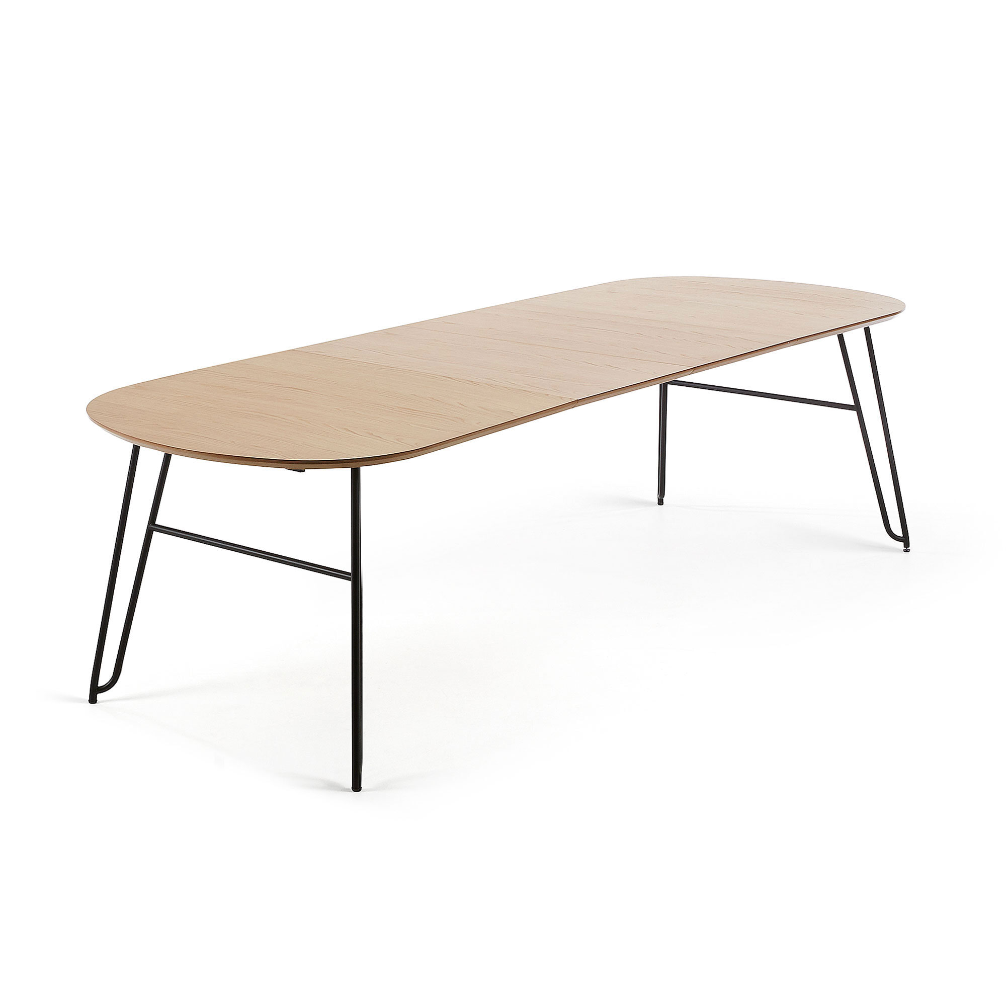 Kave Home Uitschuifbare Ovale Eettafel 'Novac' 140 - 220 x 90cm