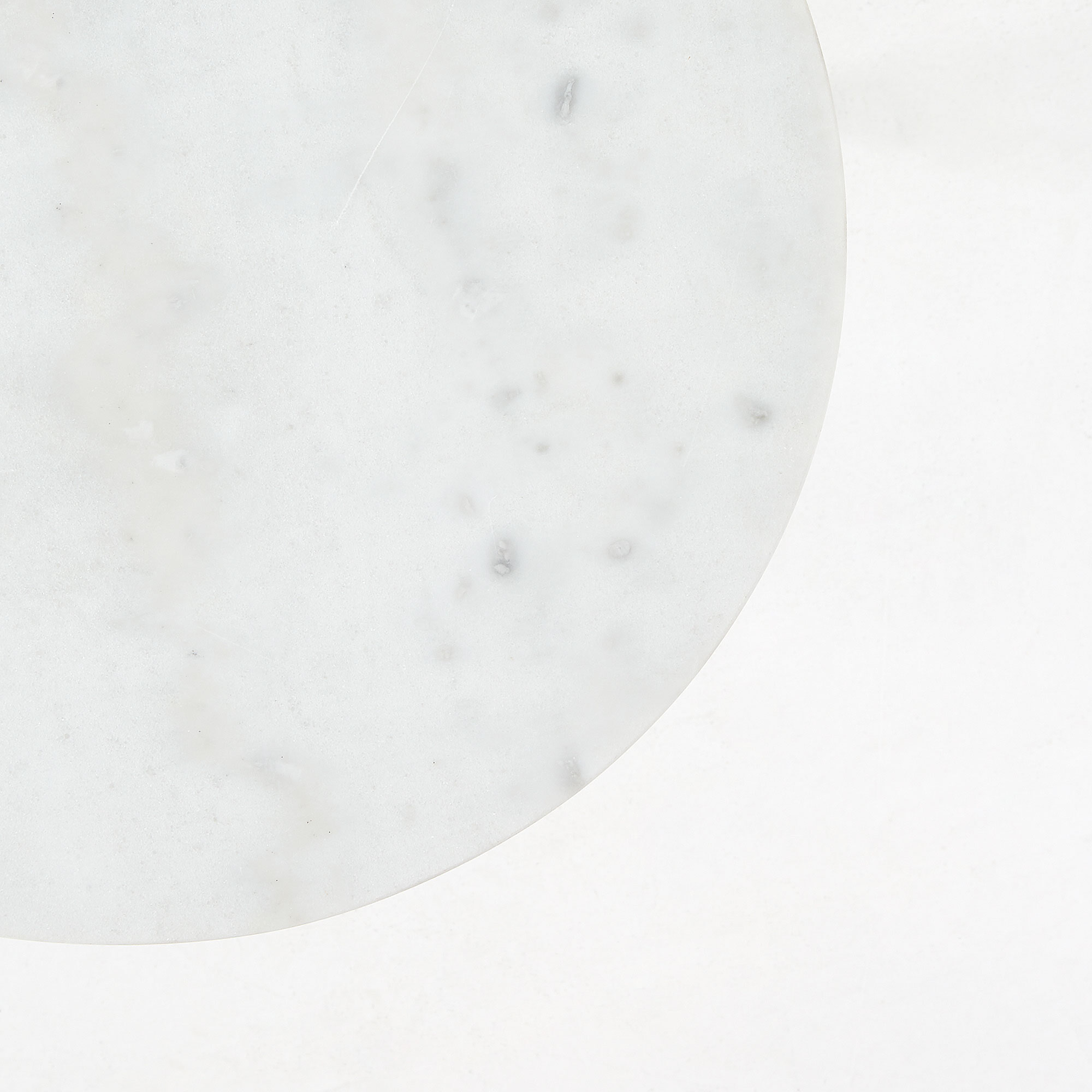 Kave Home Ronde Bijzettafel 'Sheffield' Wit marmer / goud, Ø43cm