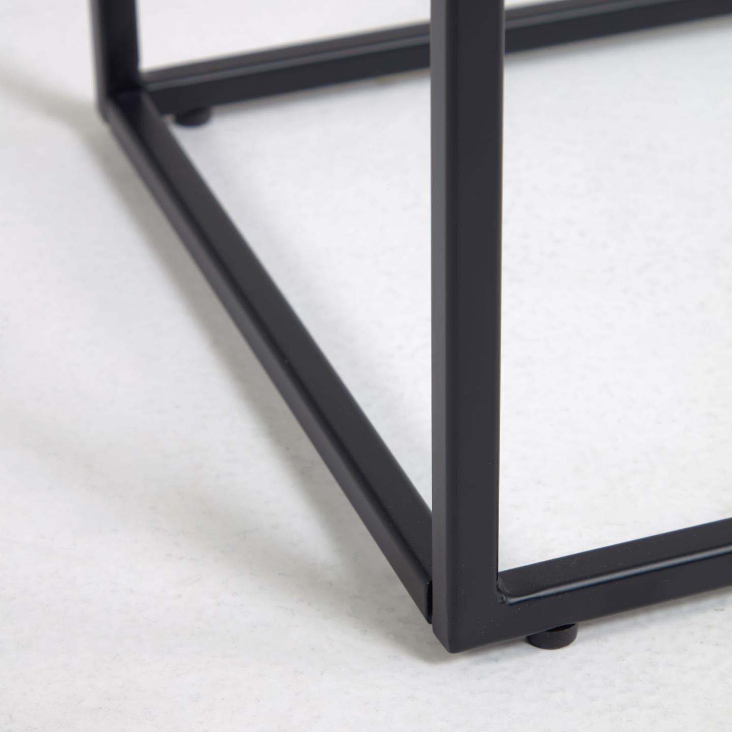 Kave Home Bijzettafel 'Rewena' Keramiek met marmerlook, 45 x 30cm, kleur Wit