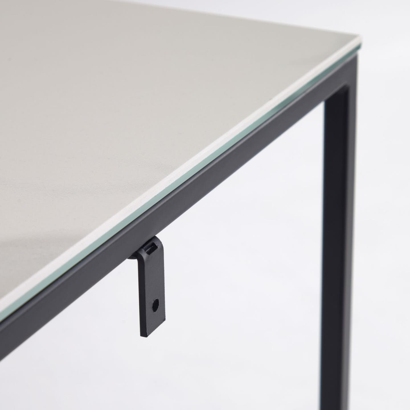 Kave Home Sidetable 'Rewena' Keramiek met marmer-look 110cm, kleur Wit