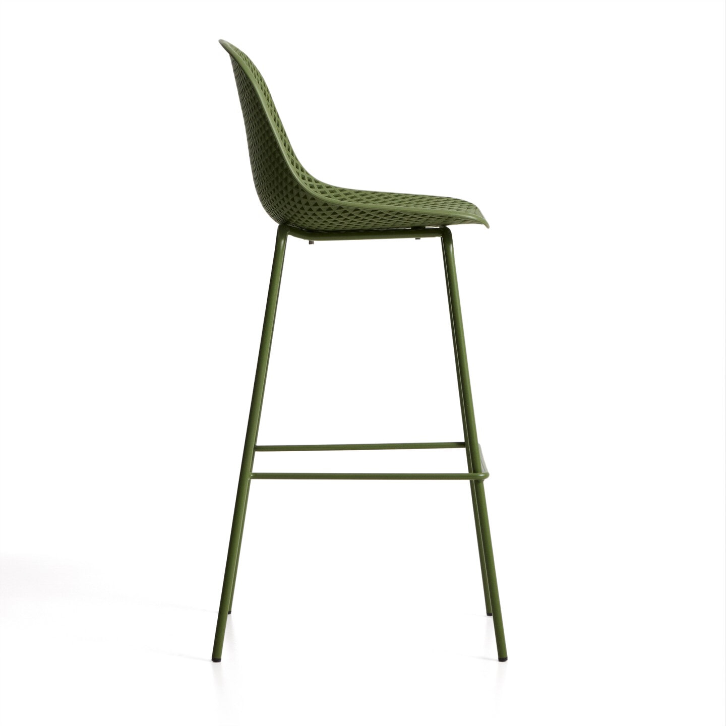 Kave Home Barkruk 'Quinby' kleur Groen (zithoogte 75cm)