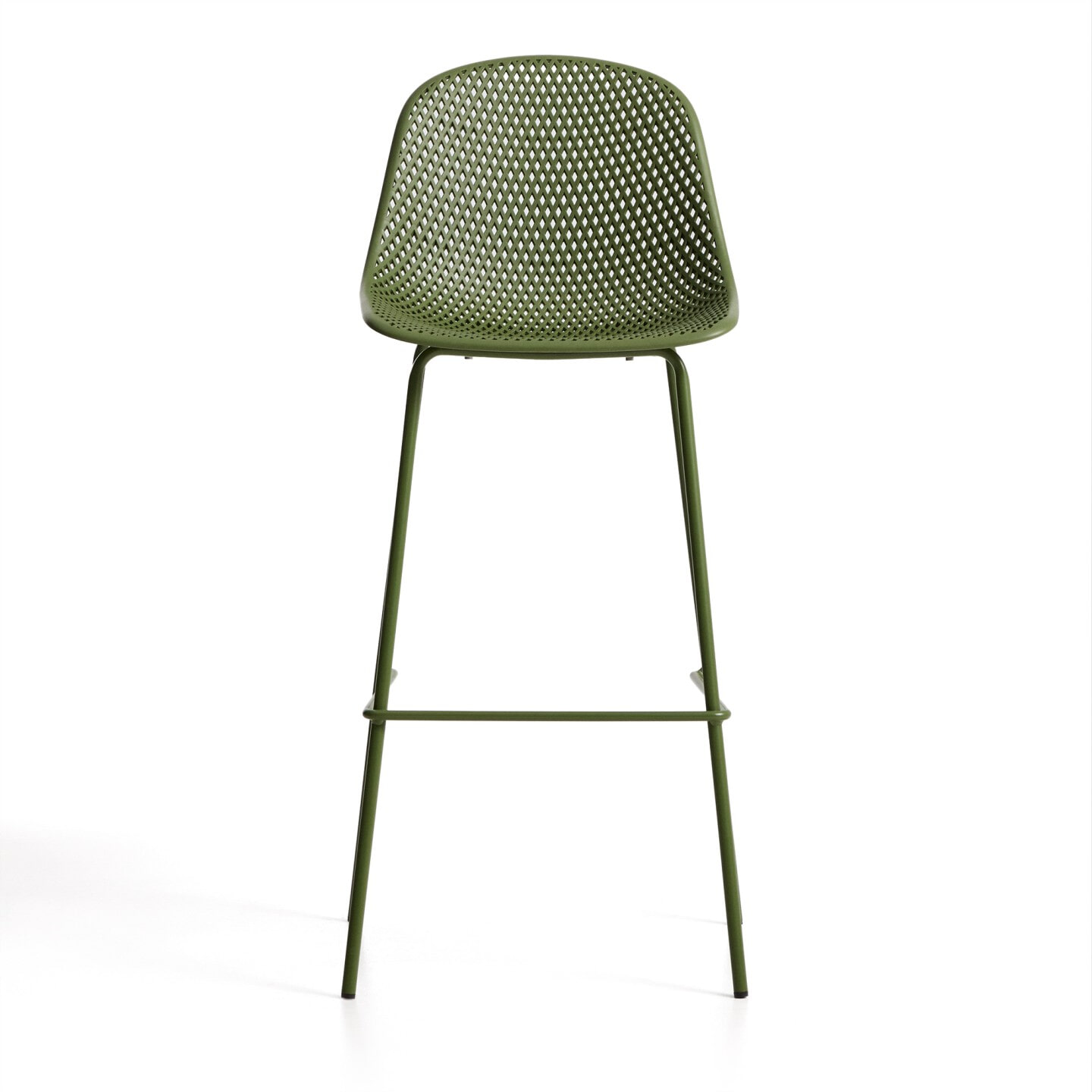 Kave Home Barkruk 'Quinby' kleur Groen (zithoogte 75cm)