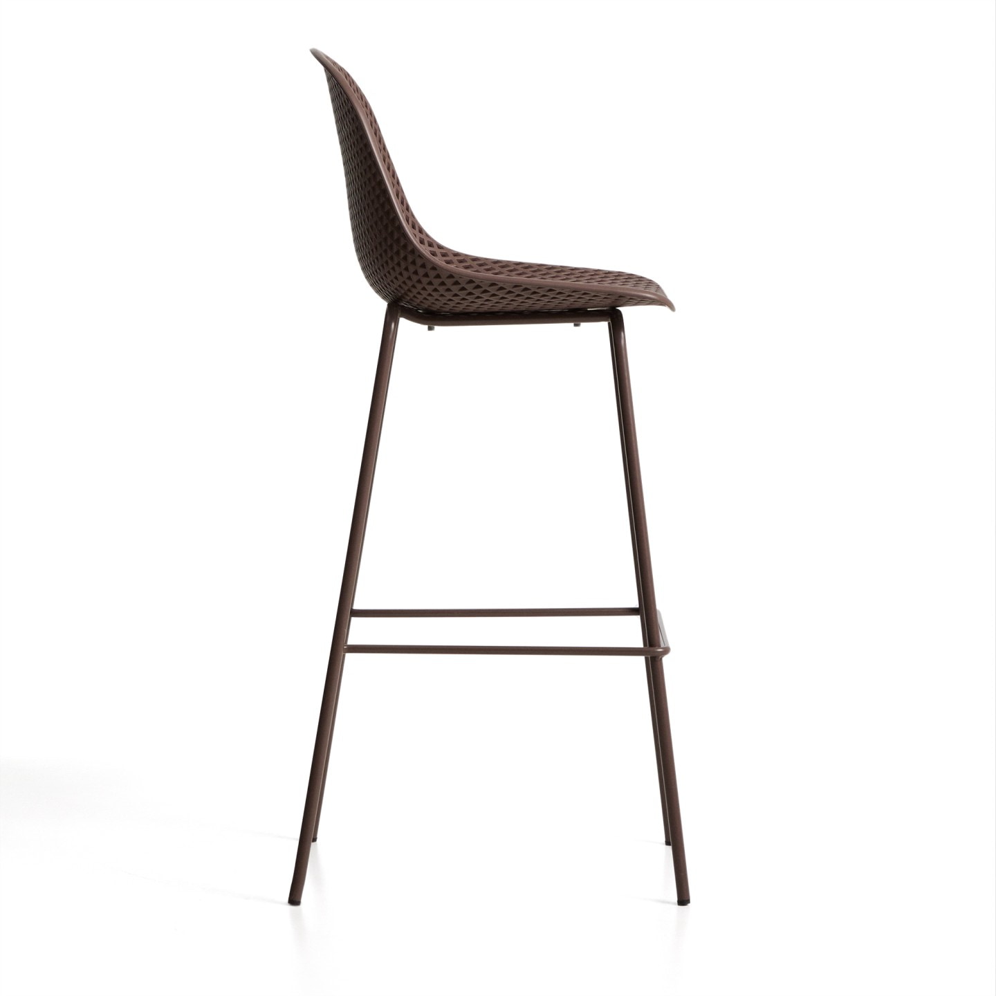 Kave Home Barkruk 'Quinby' kleur Bruin (zithoogte 75cm)
