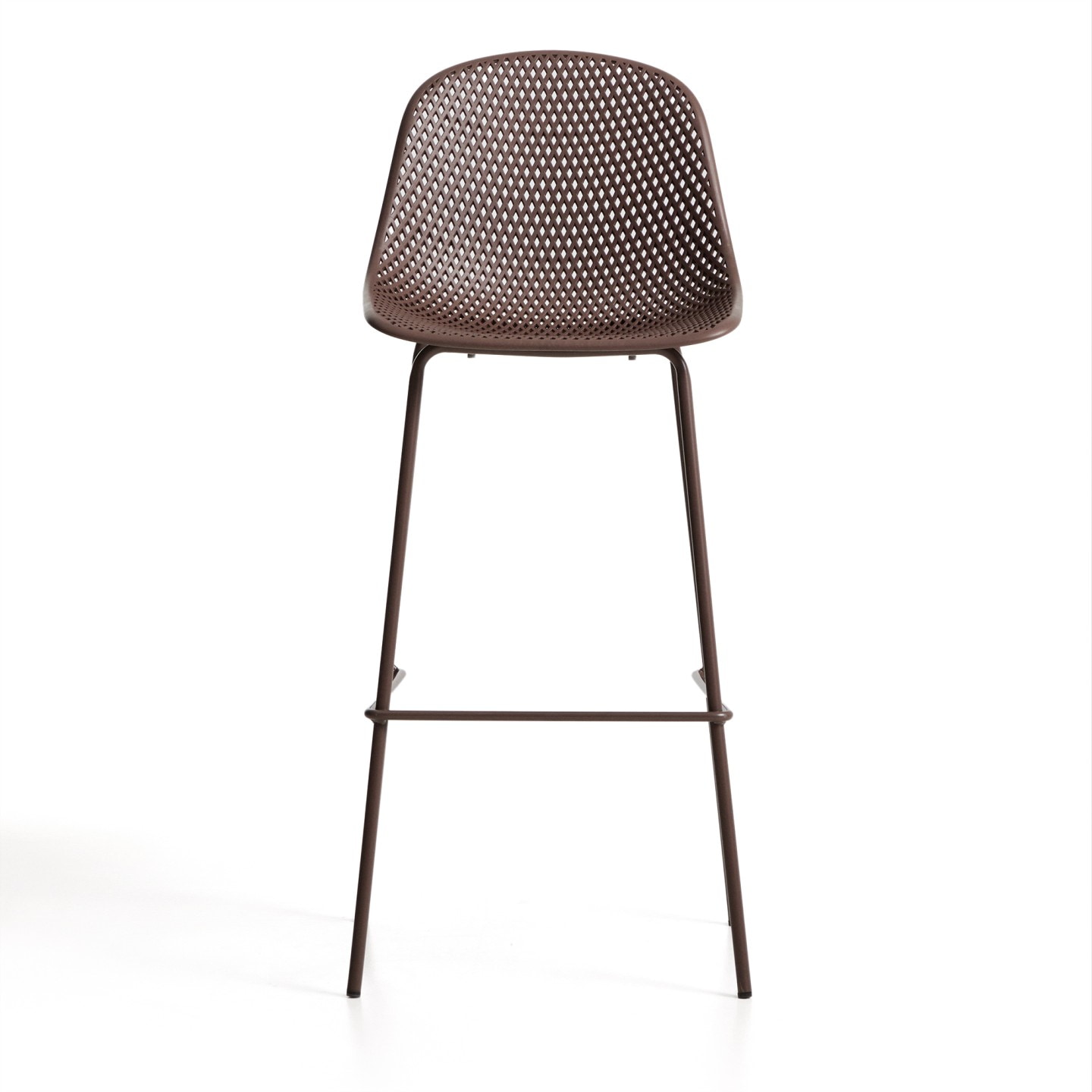 Kave Home Barkruk 'Quinby' kleur Bruin (zithoogte 75cm)