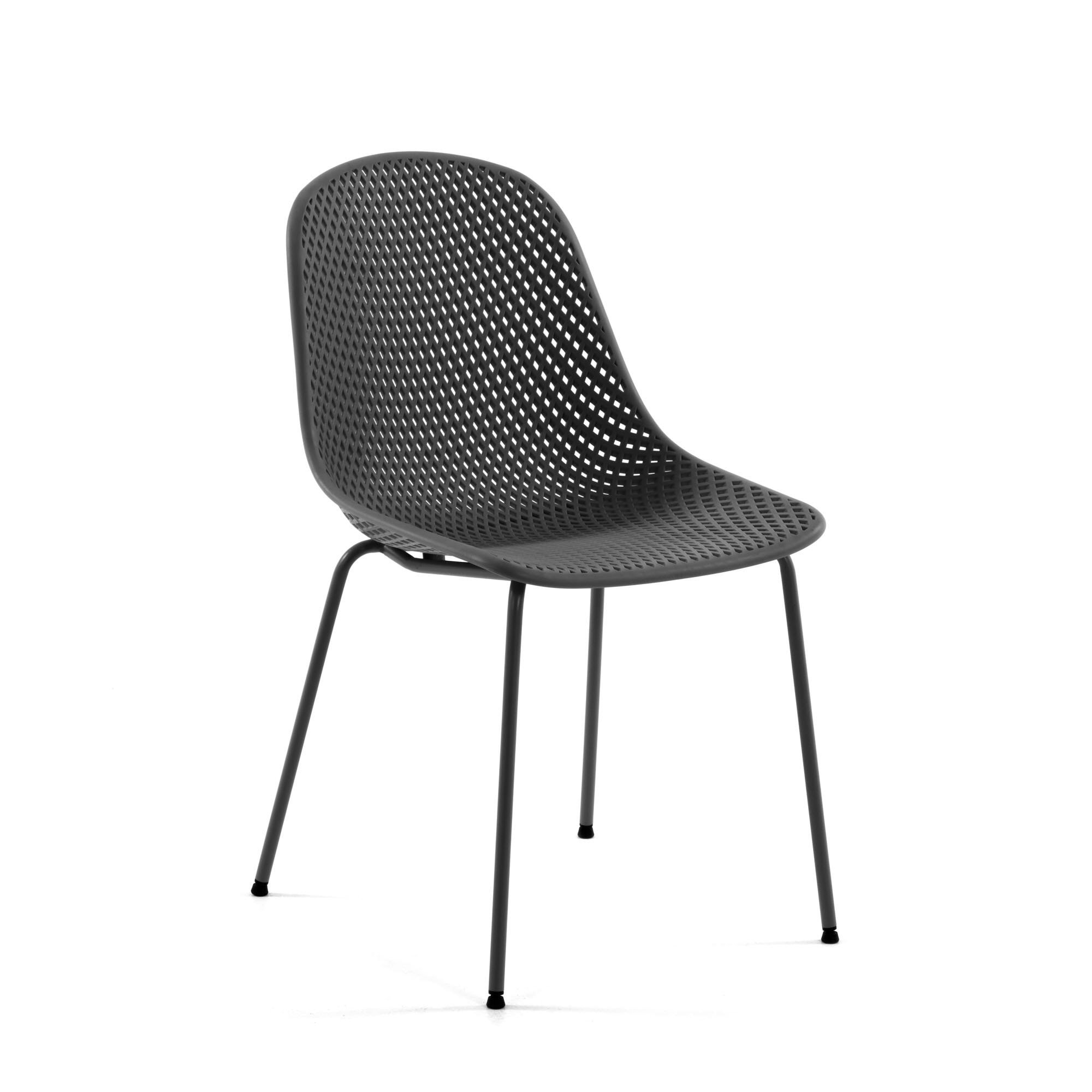 Kave Home Tuin / Eetkamerstoel 'Quinby', kleur Grijs