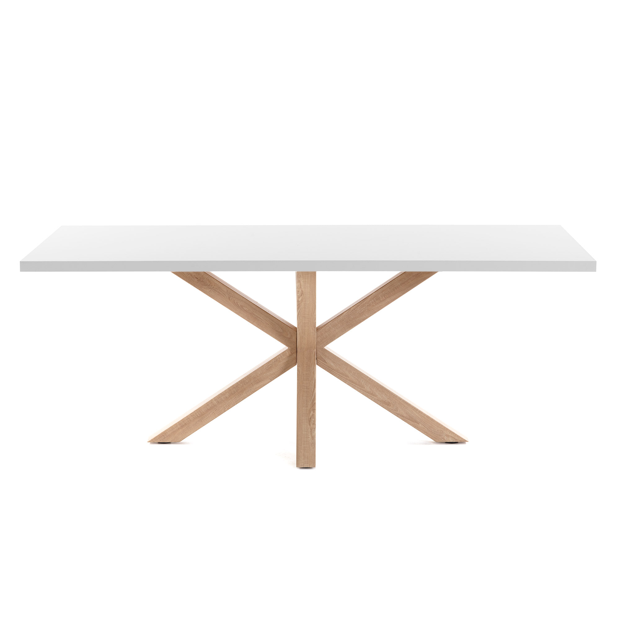 Kave Home Eettafel 'Argo' Eiken/Wit, 160 x 100cm