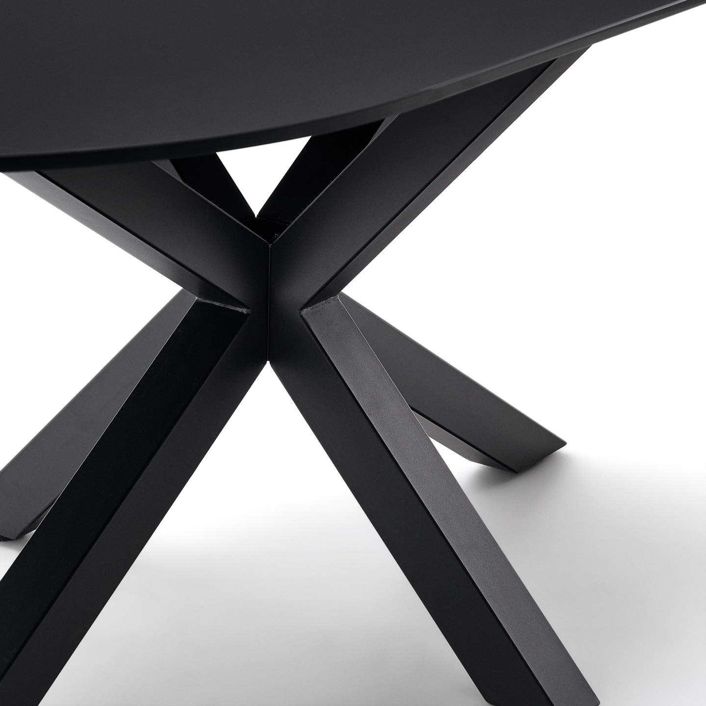 Kave Home Ovale Eettafel 'Argo' Glas, 200 x 100cm, kleur Zwart