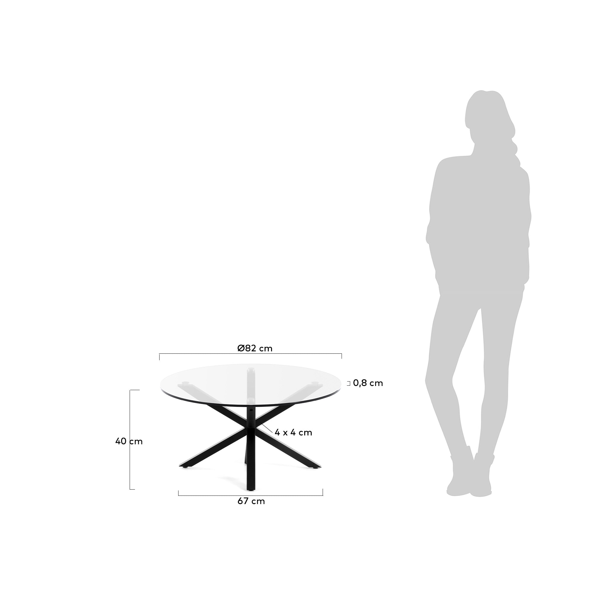 Kave Home Ronde Salontafel 'Argo' Ø82cm