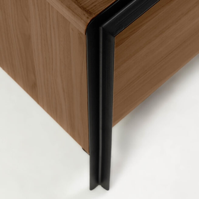Kave Home TV-meubel 'Nadyria' 180cm, kleur noten / zwart
