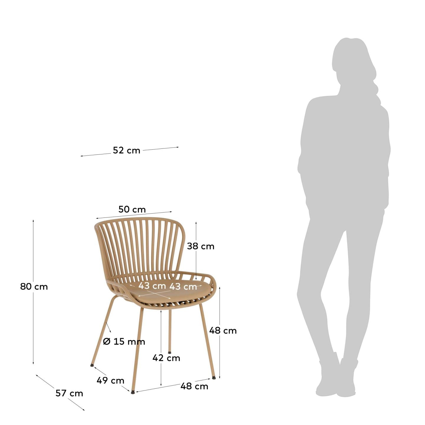 Kave Home Eetkamerstoel 'Surpik' kleur Beige