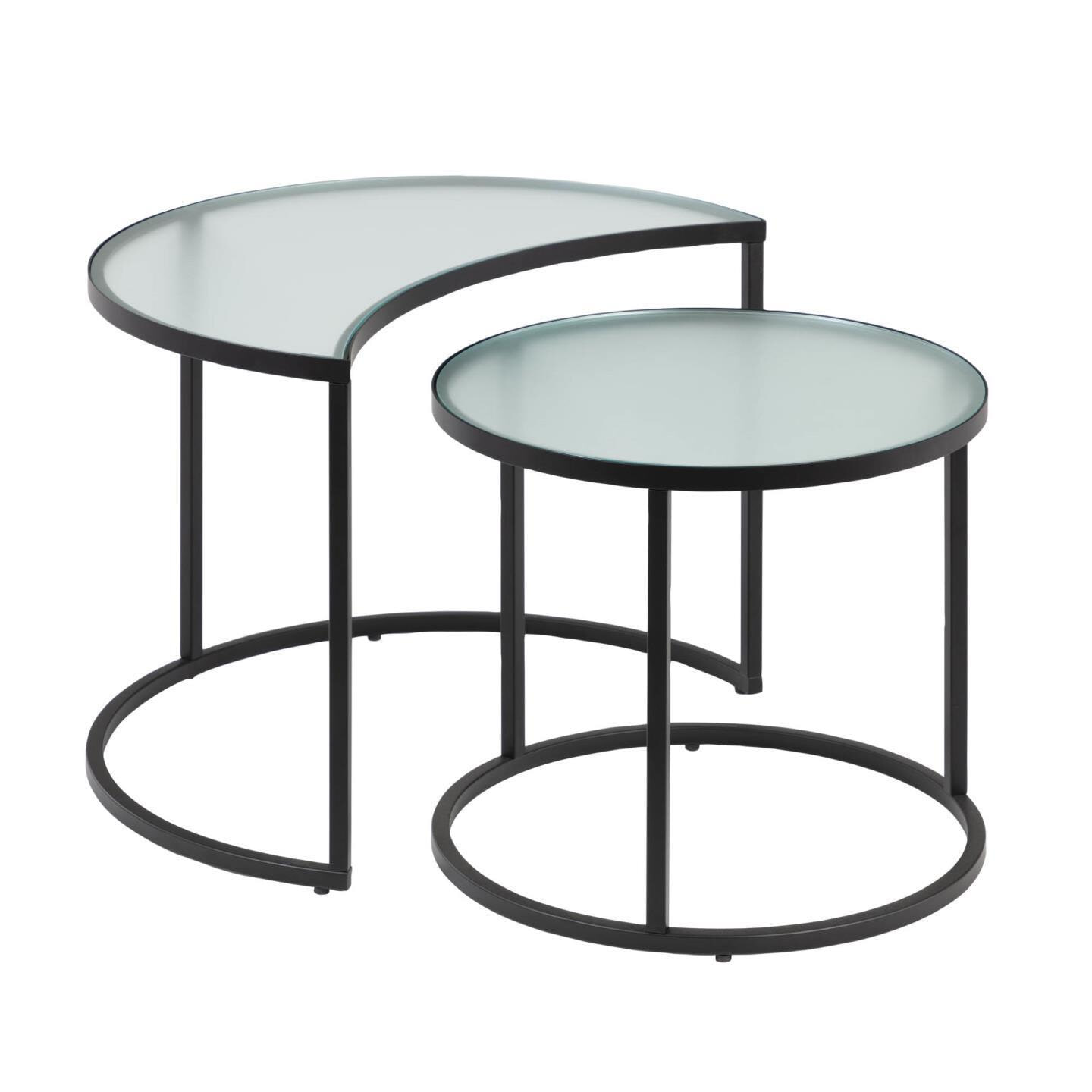 Kave Home Bijzettafel 'Bast' set van 2 stuks Kave Home Bijzettafel 'Bast' set van 2 stuks