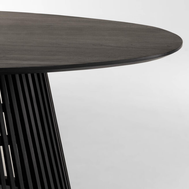 Kave Home Ovale Eettafel 'Jeanette' 200 x 120cm, kleur Zwart