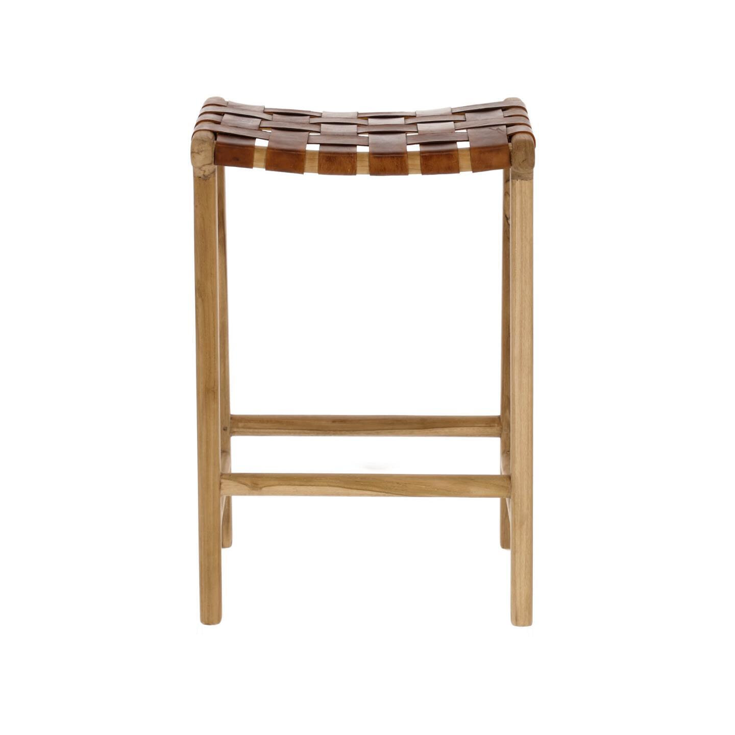 Kave Home Barkruk 'Calixta' kleur Bruin (zithoogte 67cm)