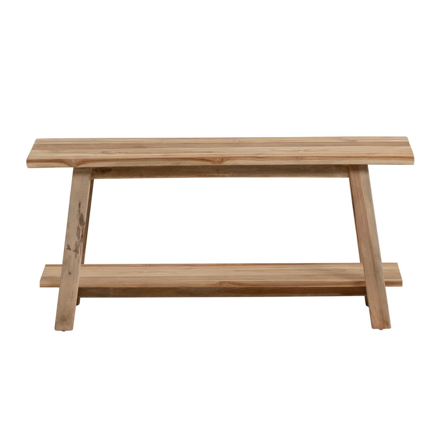 Kave Home Bankje 'Safara' Teakhout, 100cm