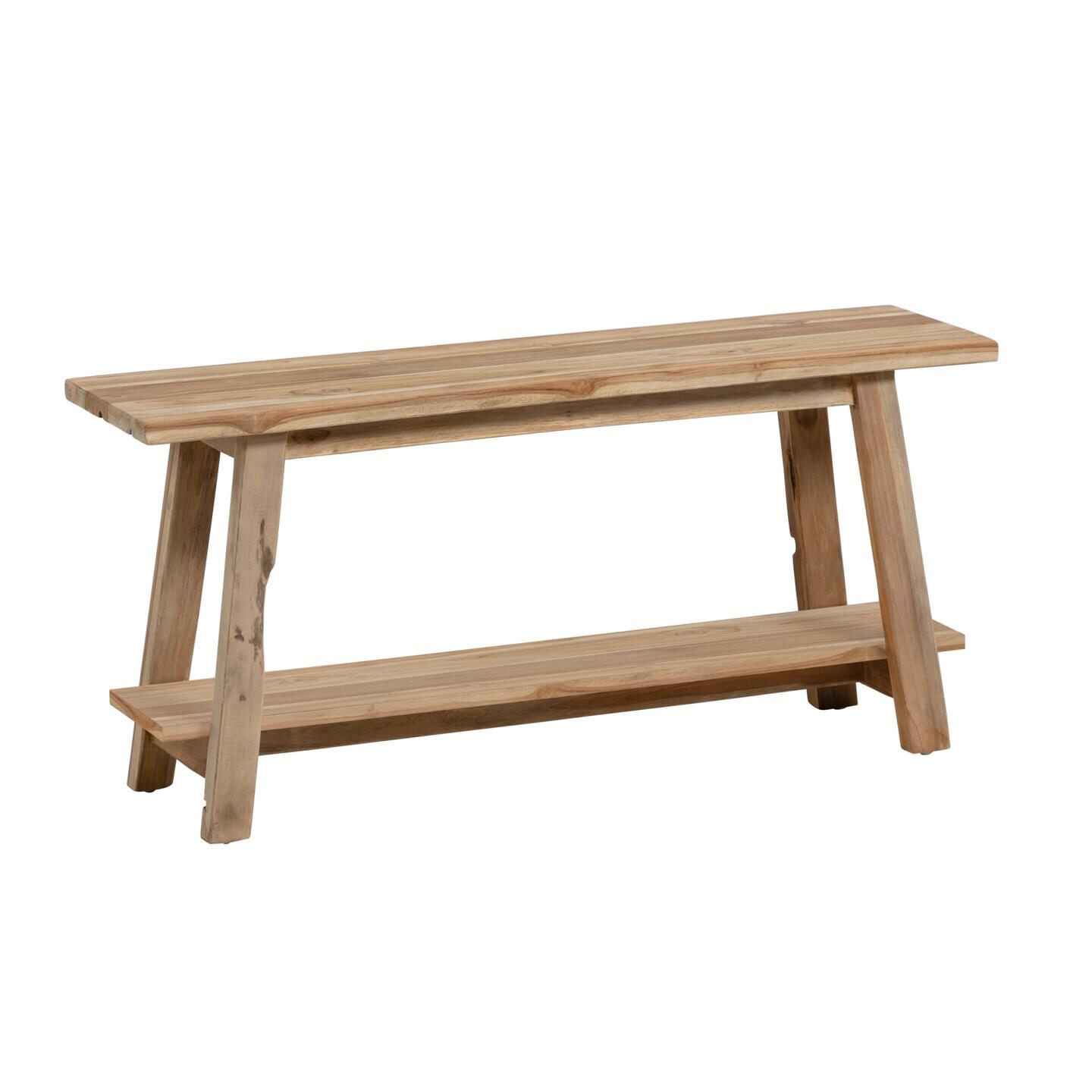 Kave Home Bankje 'Safara' Teakhout, 100cm