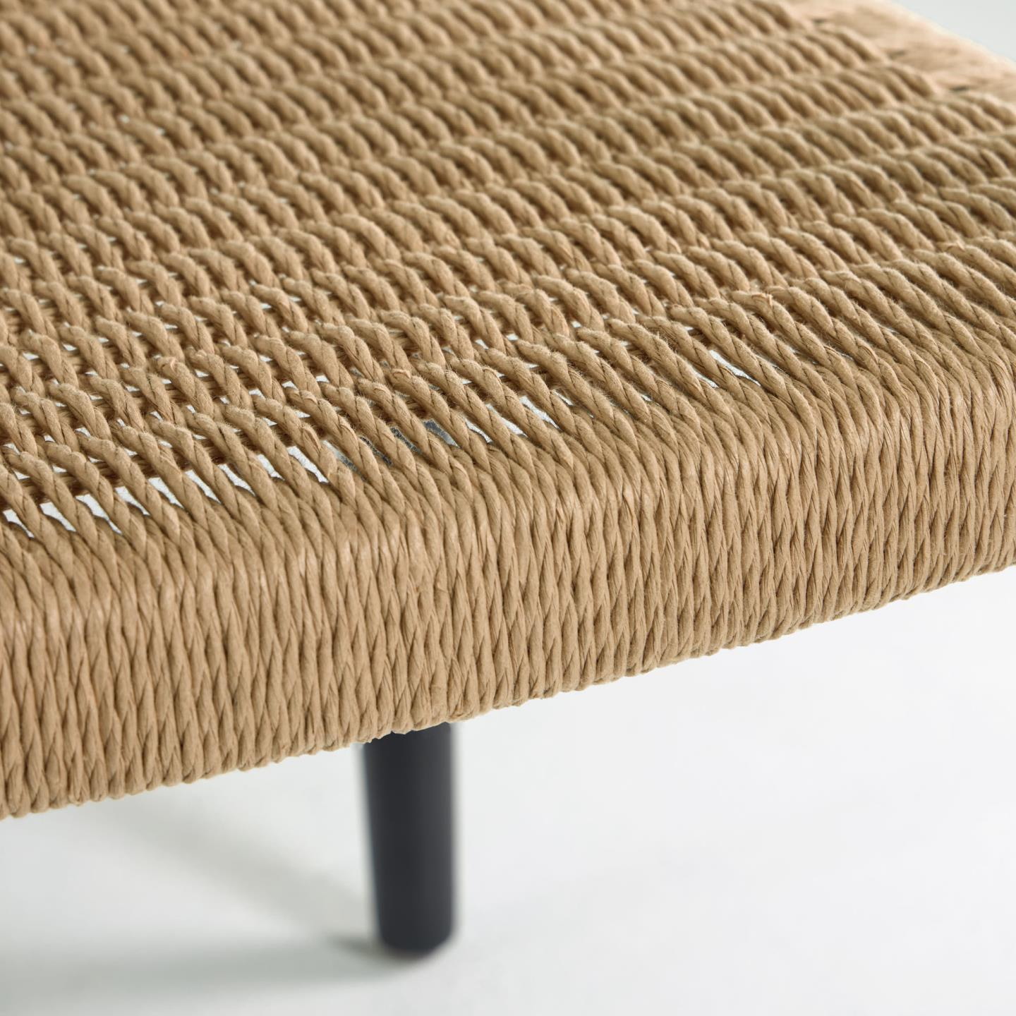 Kave Home Tuin / Eetkamerstoel 'Nina', kleur Naturel/Zwart