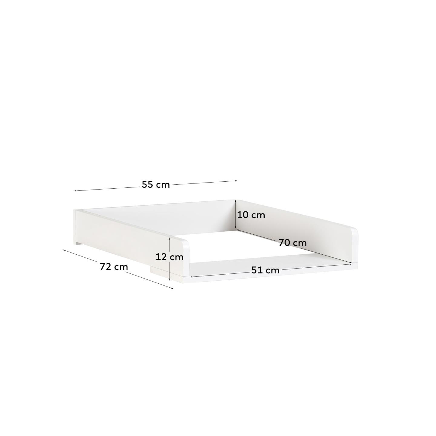 Kave Home Barrier 'Nunila' 72 x 55cm, kleur Wit