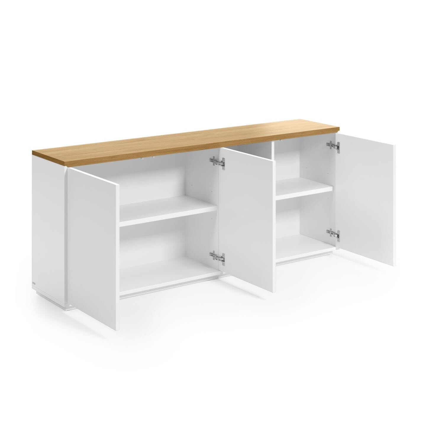 Kave Home Dressoir 'Abilen' Eiken, 180 x 75cm, kleur Wit