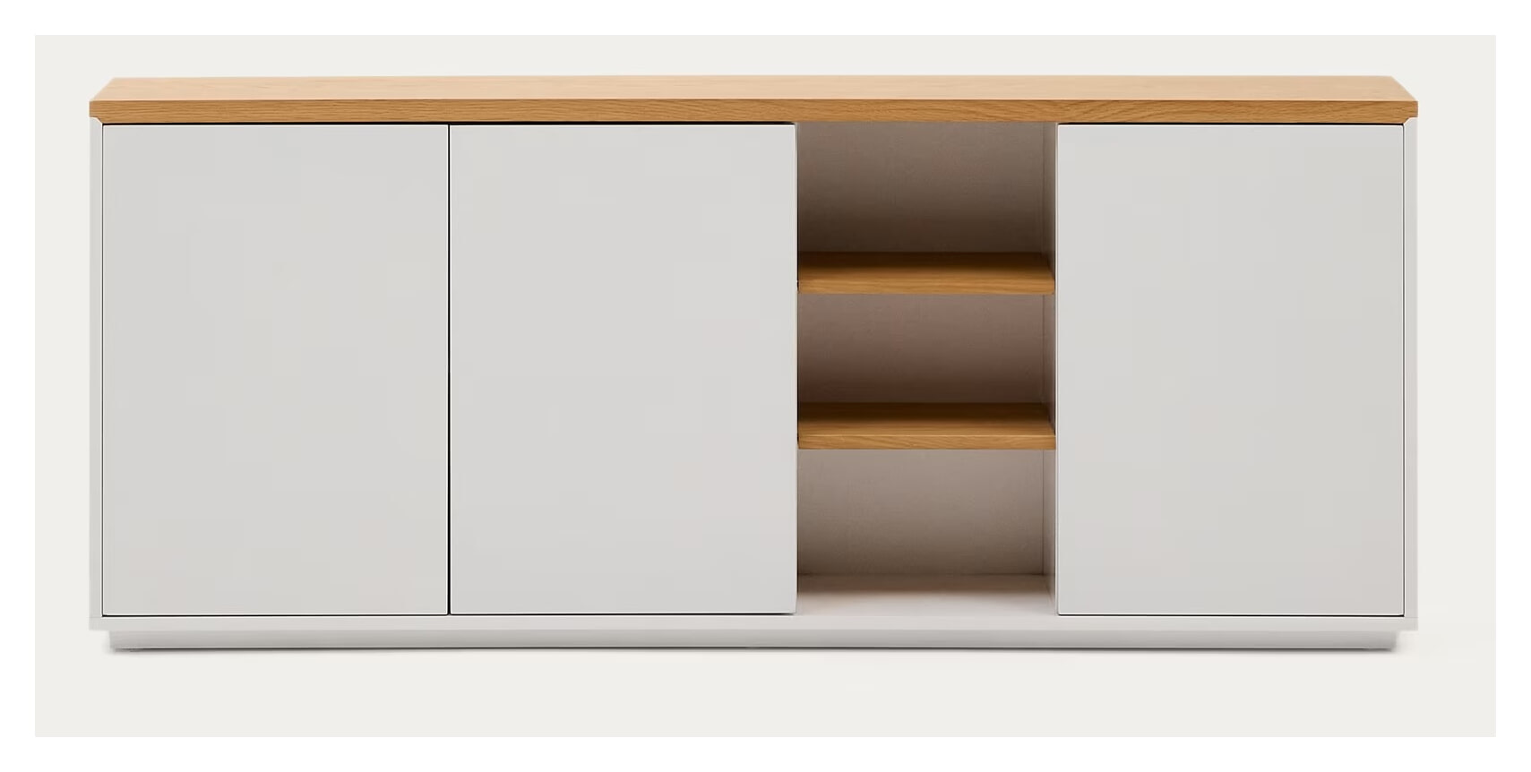 Kave Home Dressoir 'Abilen' Eiken, 180 x 75cm, kleur Wit