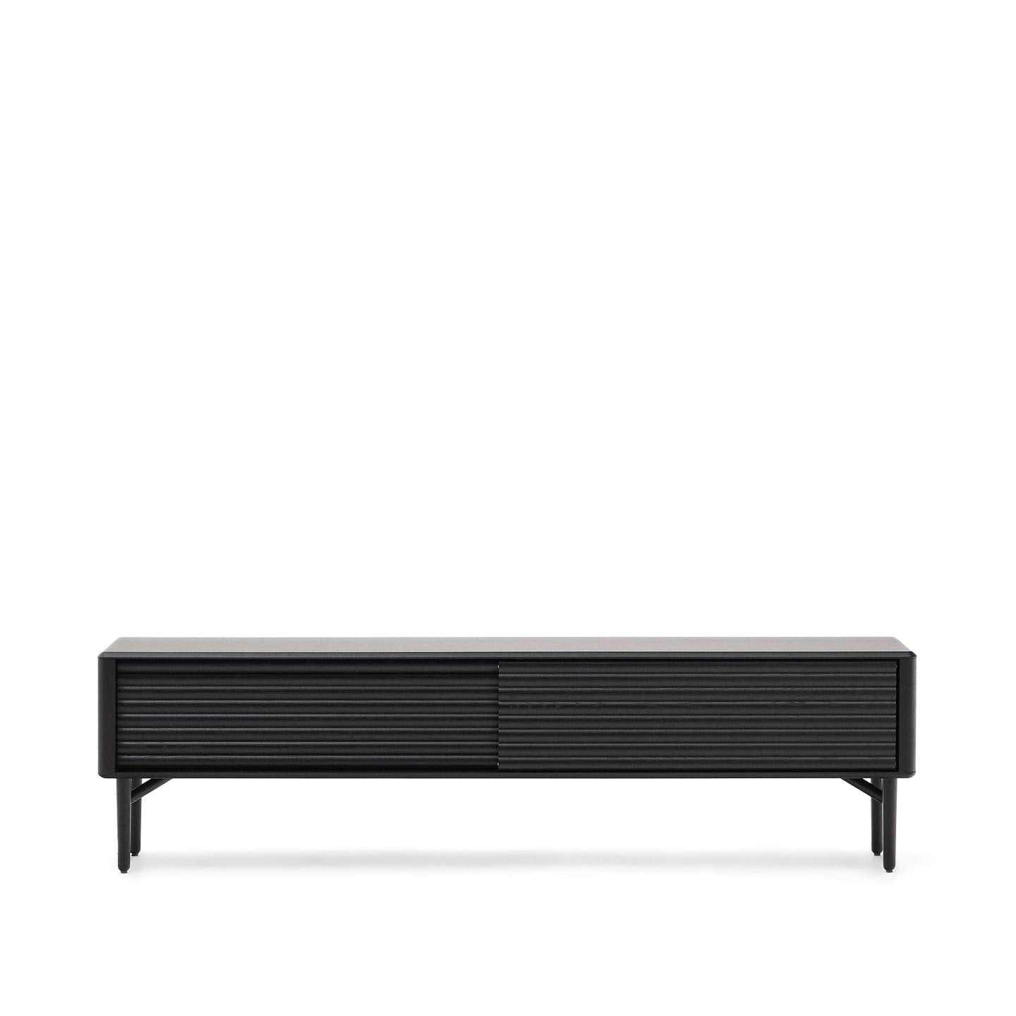 Kave Home TV-meubel 'Lenon' Eikenhout, 200cm, kleur Zwart