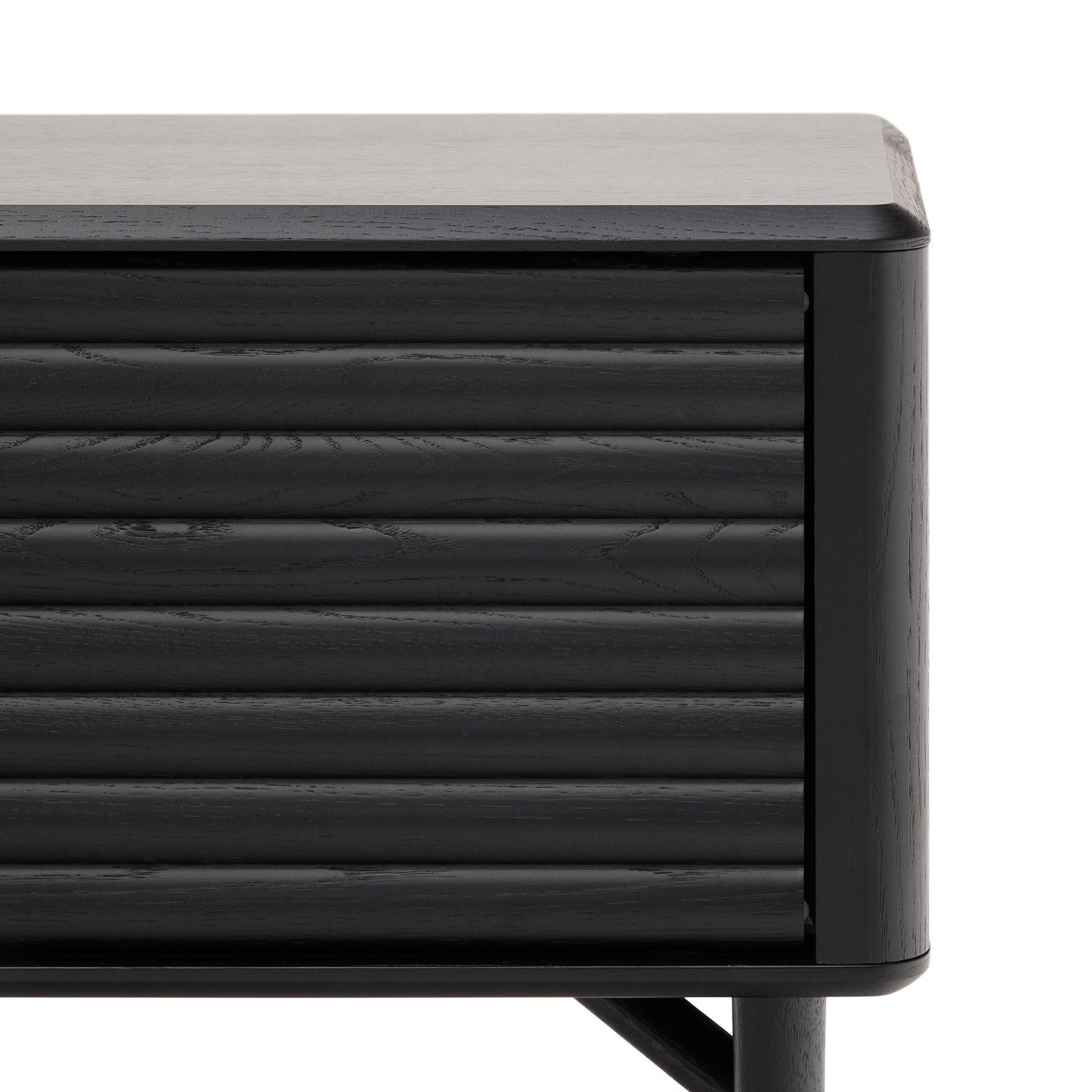 Kave Home TV-meubel 'Lenon' Eikenhout, 200cm, kleur Zwart