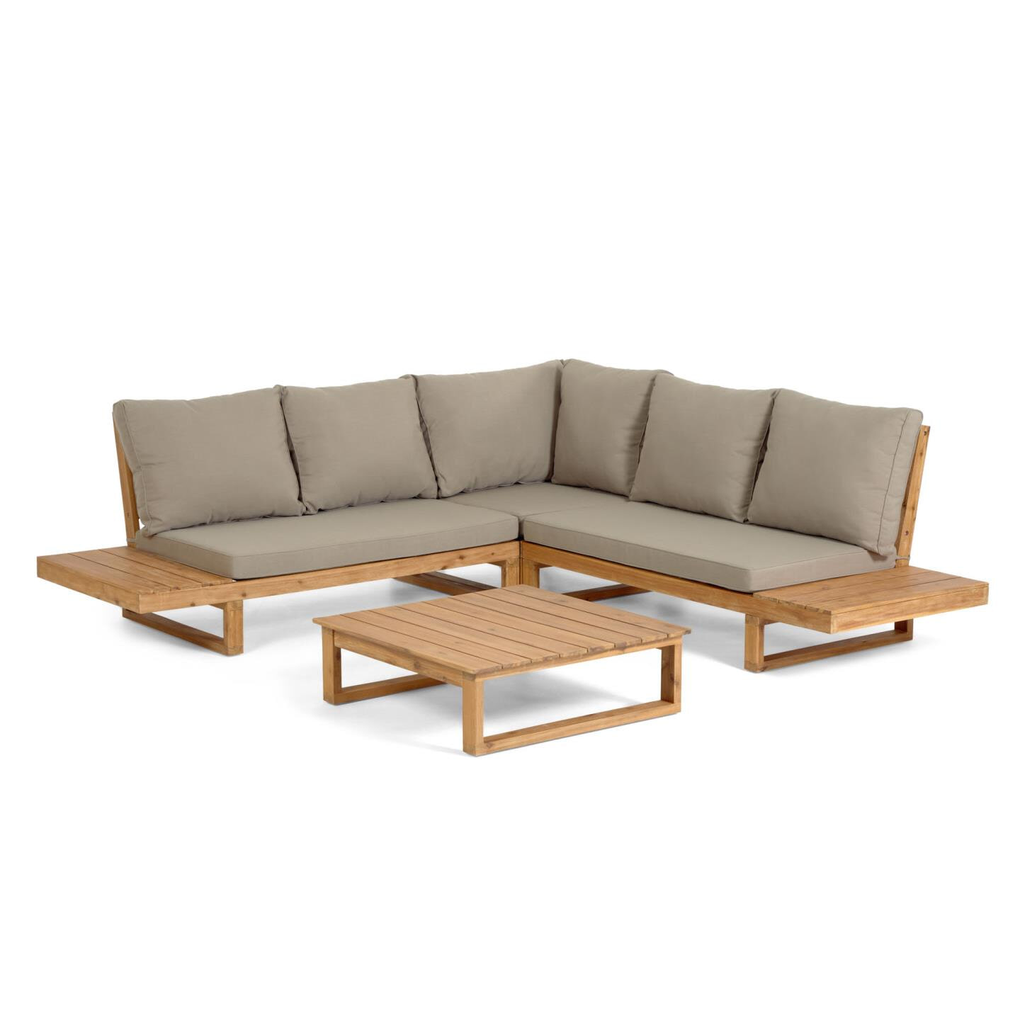Kave Home Loungeset 'Flaviina' massief acaciahout Kave Home Loungeset 'Flaviina' massief acaciahout