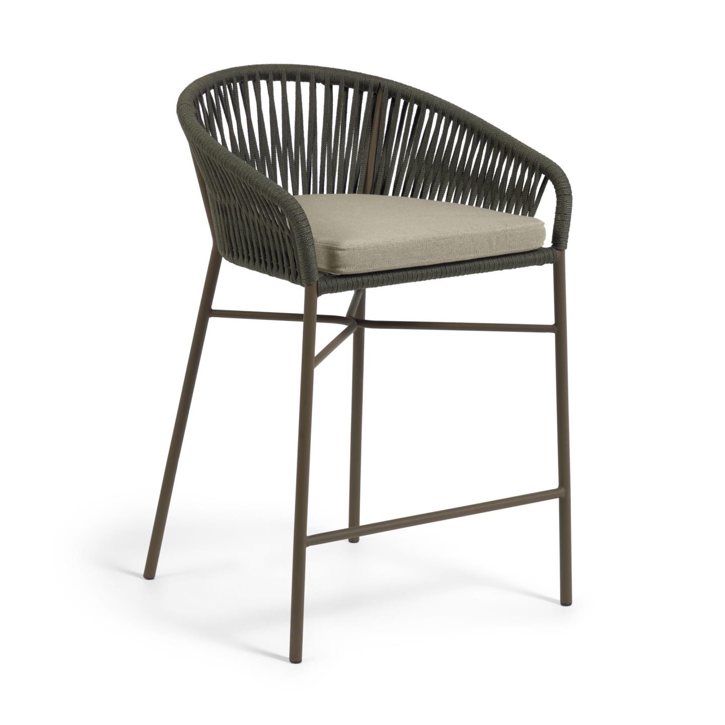 Kave Home Barkruk 'Yanet' kleur Donkergroen (zithoogte 65cm)