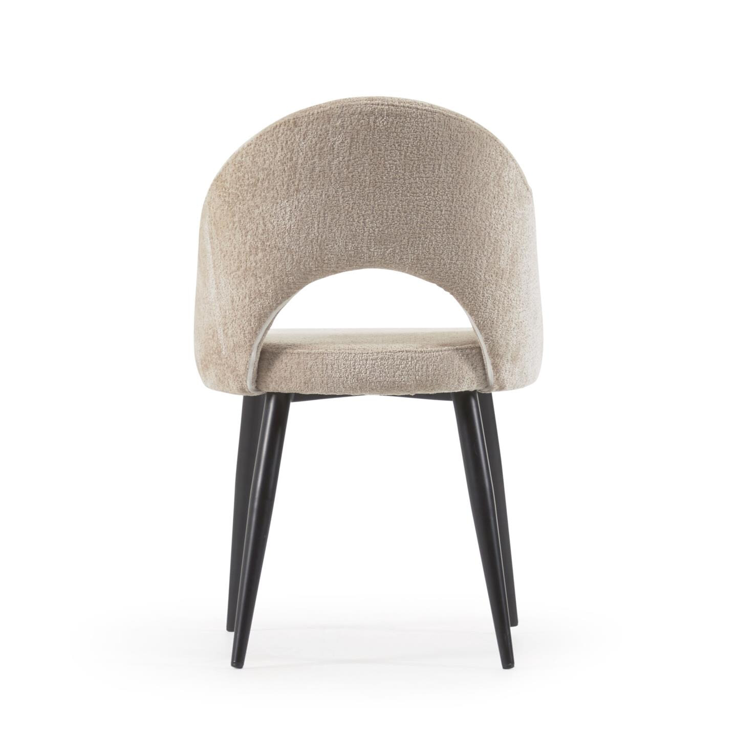 Kave Home Eetkamerstoel 'Mael' Chenille, kleur Beige