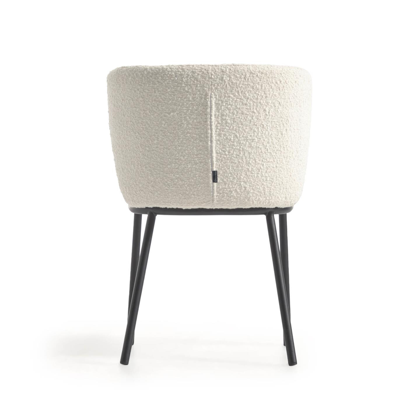 Kave Home Eetkamerstoel 'Ciselia' Bouclé, kleur Wit