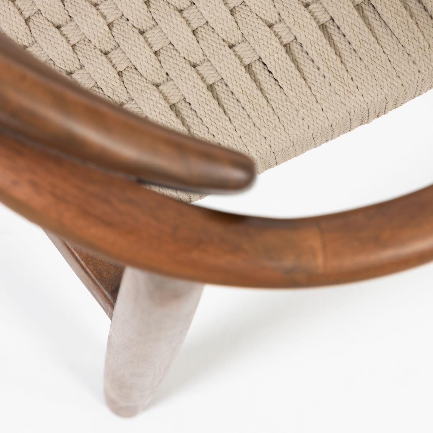 Kave Home Tuin / Eetkamerstoel 'Nina' kleur Beige walnoot
