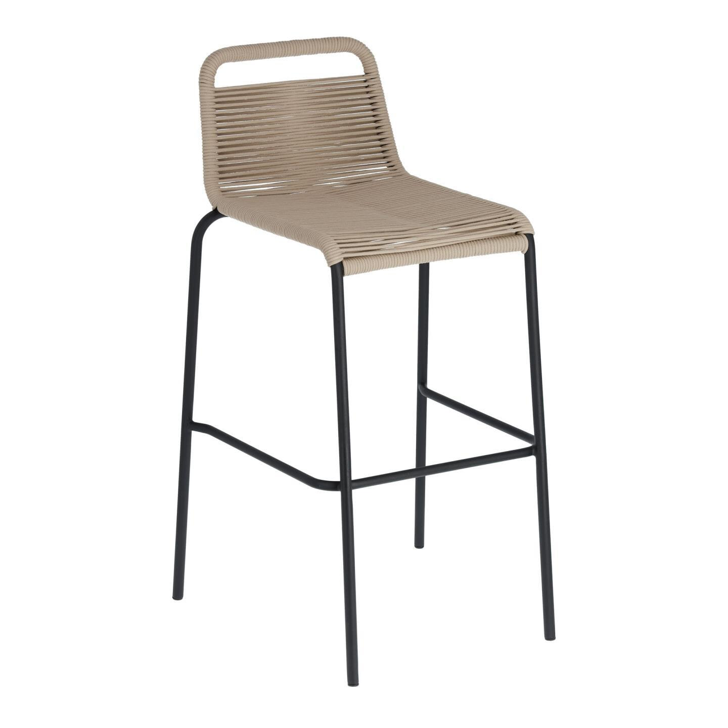 Kave Home Outdoor Barkruk 'Lambton' kleur Beige (zithoogte 74cm) Kave Home Outdoor Barkruk 'Lambton' kleur Beige (zithoogte 74cm)