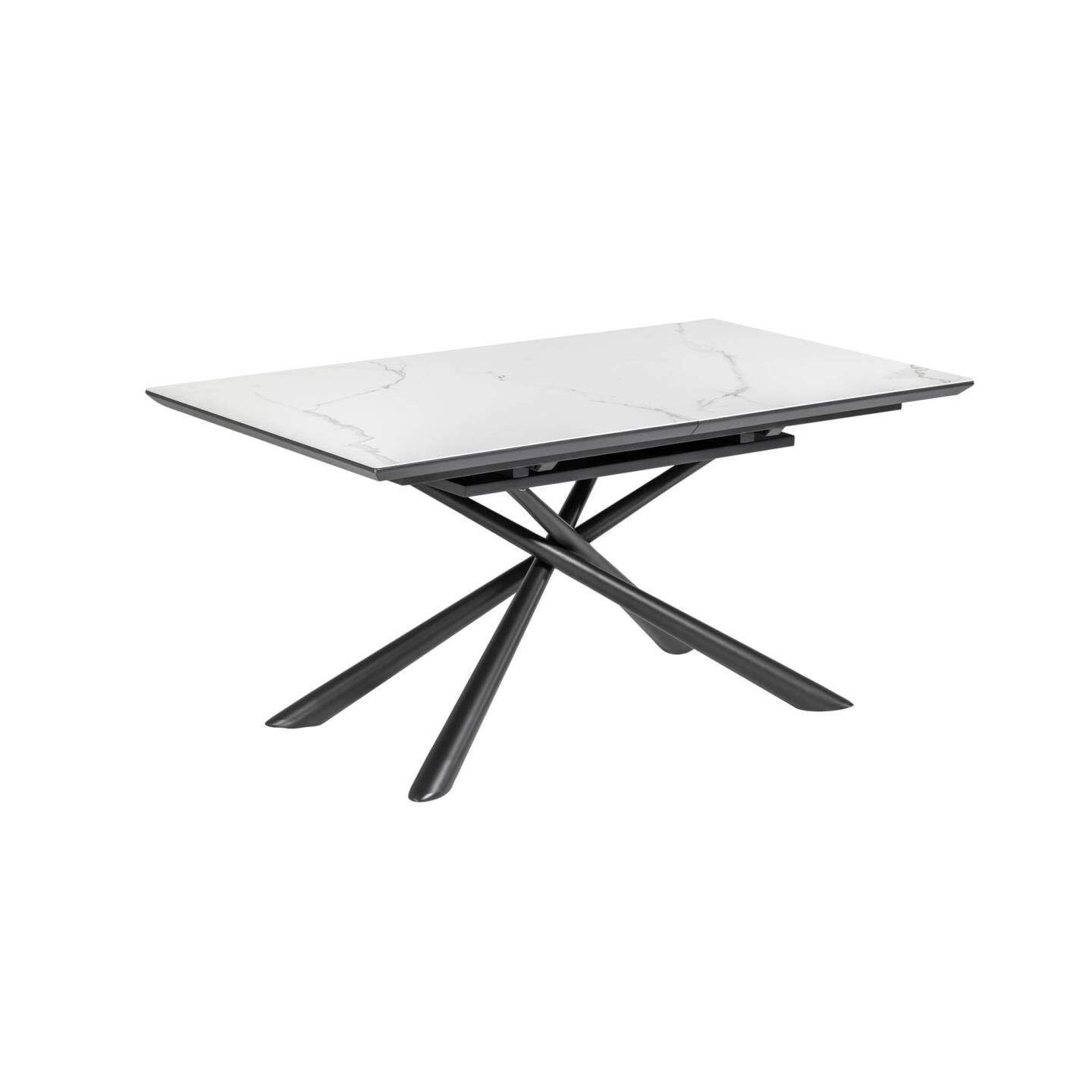 Kave Home Uitschuifbare Eettafel 'Theone' Keramiek met marmerlook, 160-210 x 90cm