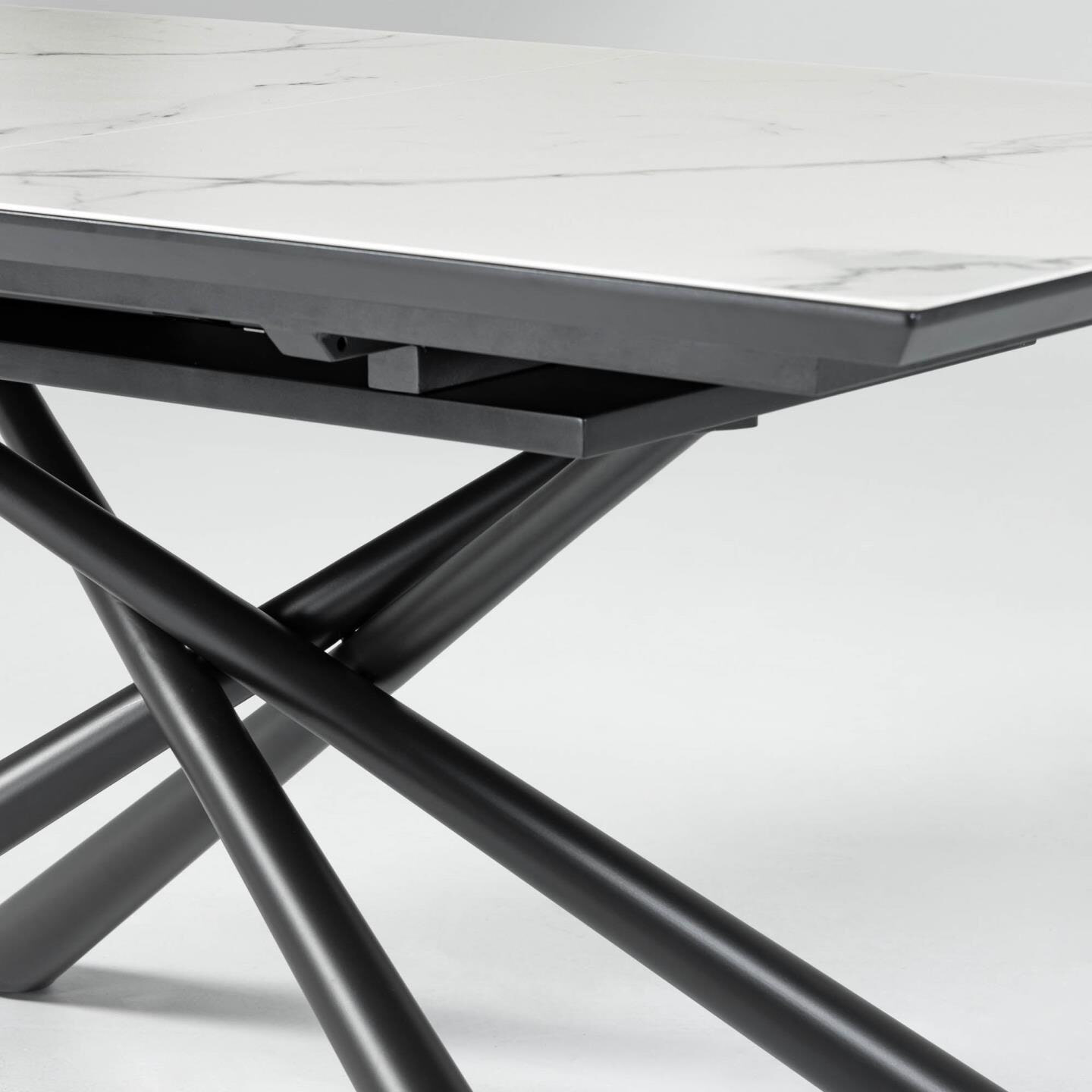 Kave Home Uitschuifbare Eettafel 'Theone' Keramiek met marmerlook, 160-210 x 90cm