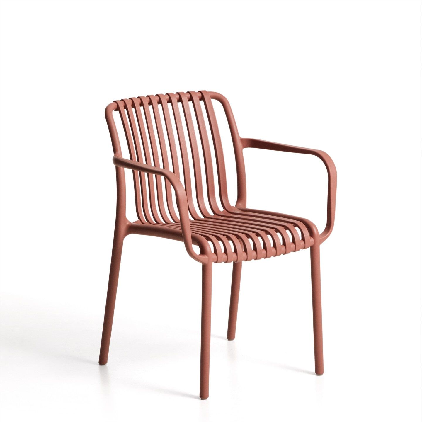 Kave Home Tuinstoel 'Isabellini' Gerecyclede kunststof, kleur Terracotta