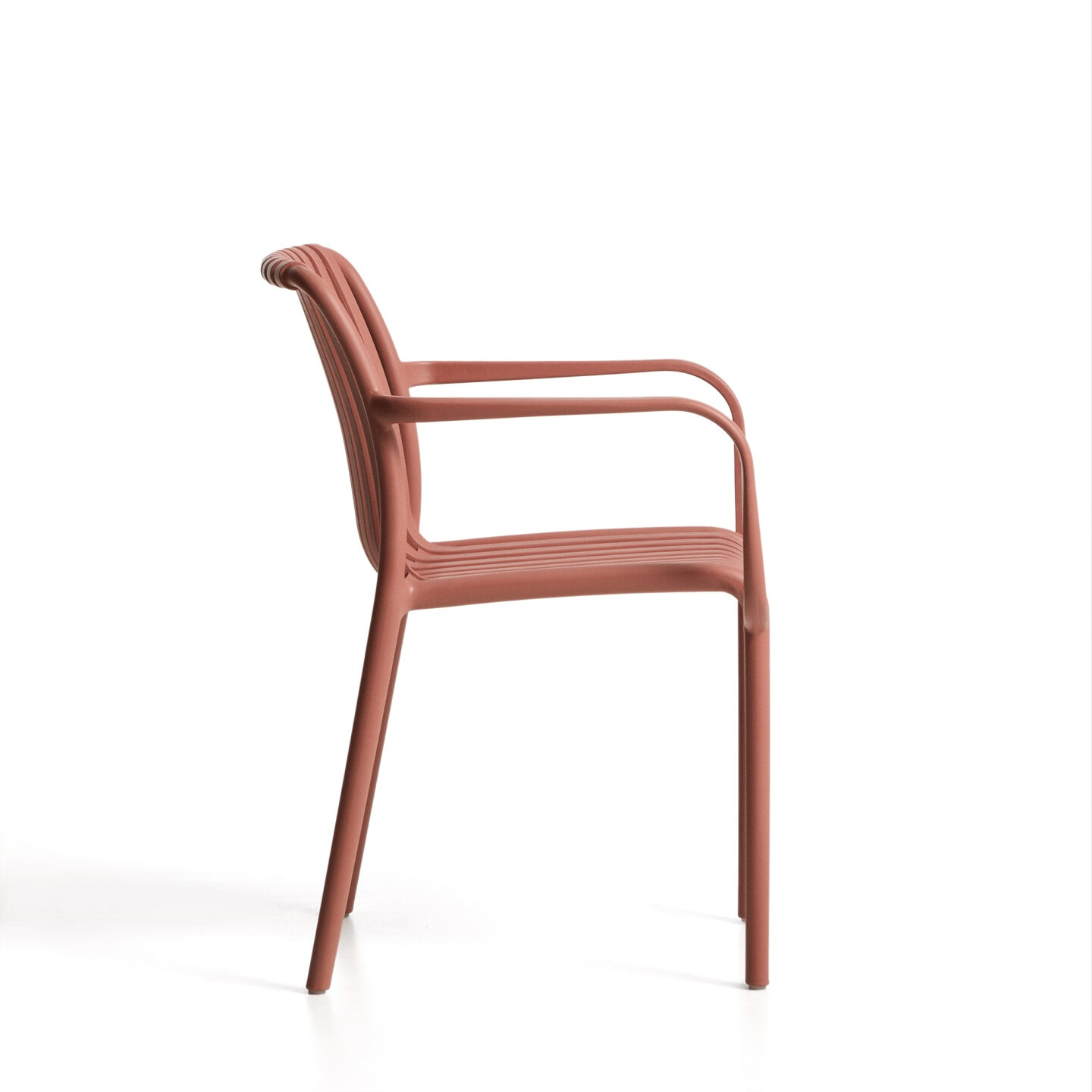 Kave Home Tuinstoel 'Isabellini' Gerecyclede kunststof, kleur Terracotta