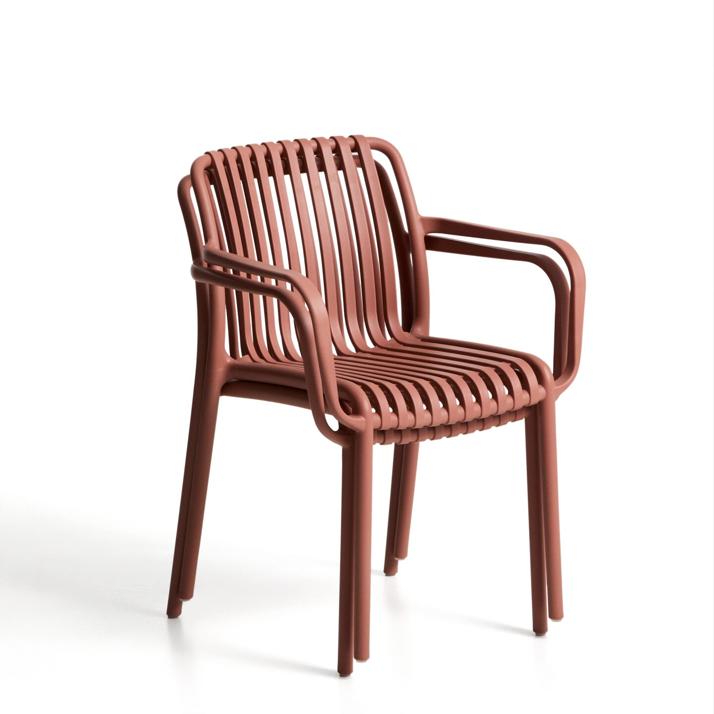 Kave Home Tuinstoel 'Isabellini' Gerecyclede kunststof, kleur Terracotta